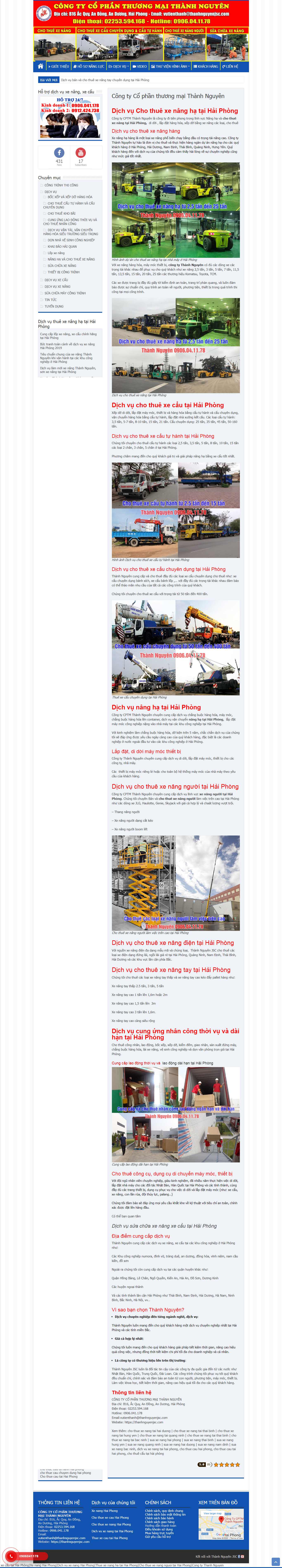 Thiết kế Website xe nâng hàng - thanhnguyenjsc.com - VietWebGroup.Vn