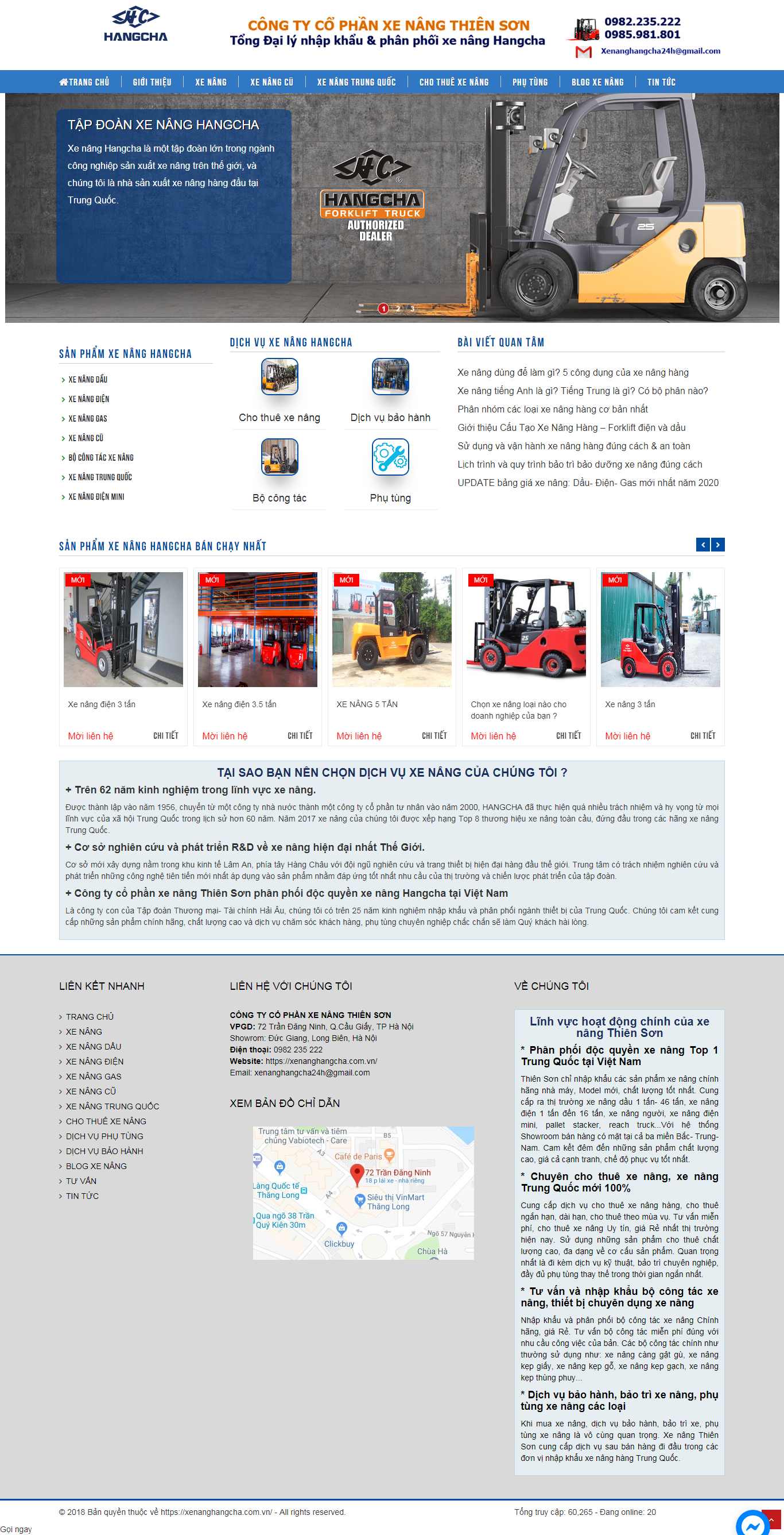 Thiết kế Website xe nâng hàng - xenanghangcha.com.vn - VietWebGroup.Vn