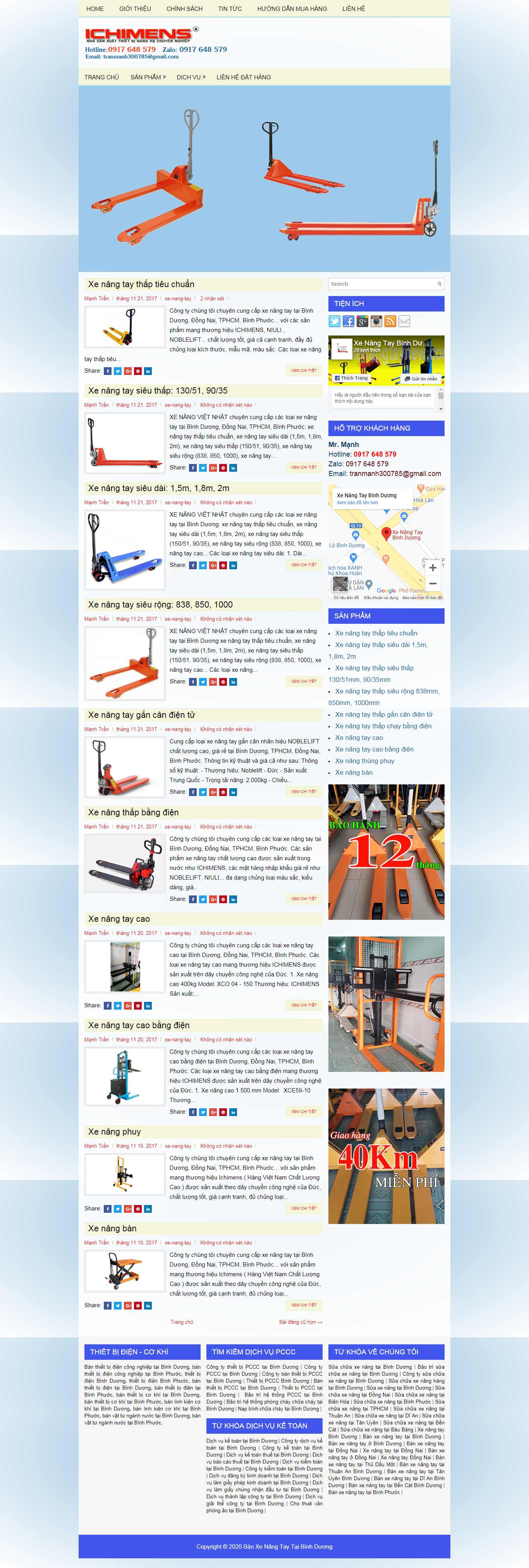 Thiết kế Website xe nâng hàng - www.xenangtaynew.com - VietWebGroup.Vn