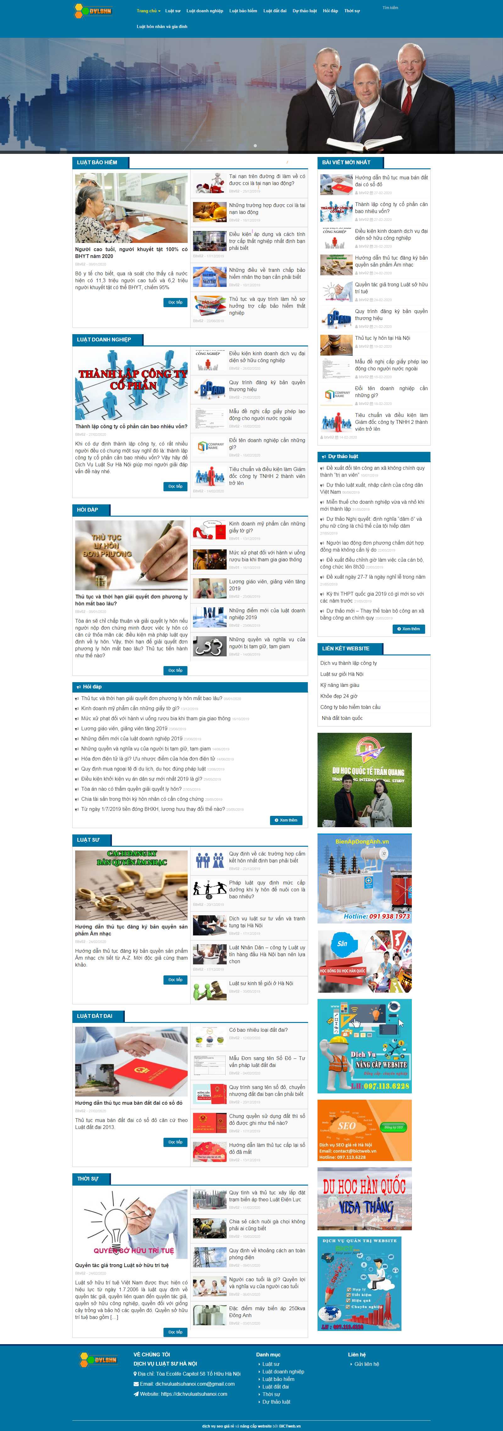 Thiết kế Website văn phòng luật sư - dichvuluatsuhanoi.com - VietWebGroup.Vn