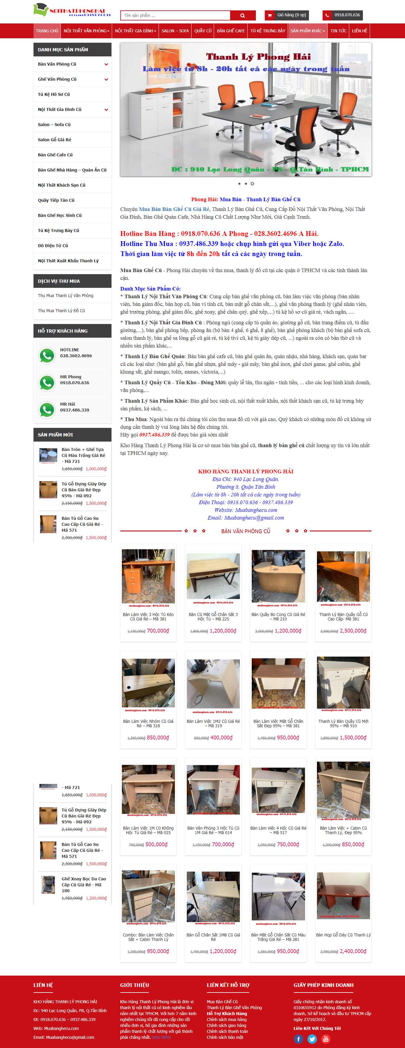 Thiết kế Website bàn ghế cũ - muabanghecu.com - VietWebGroup.Vn