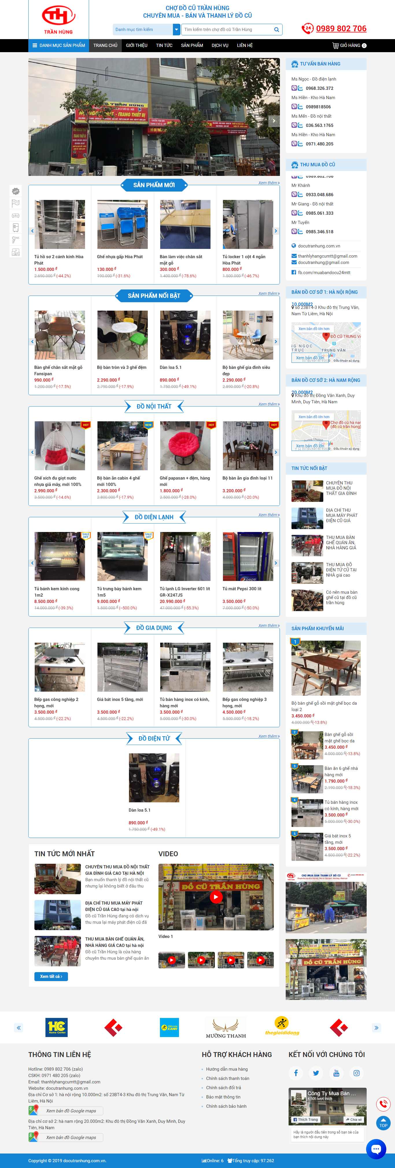 Thiết kế Website bàn ghế cũ - docutranhung.com.vn - VietWebGroup.Vn