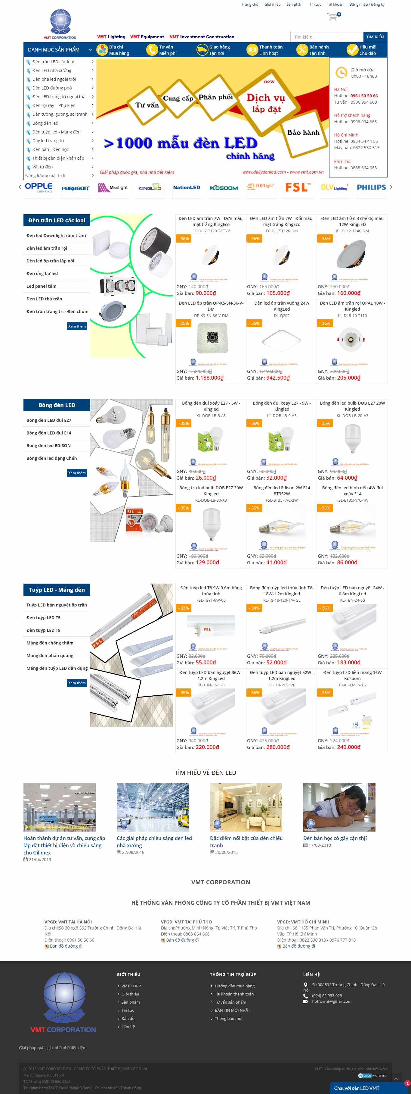 Thiết kế Website quảng cáo đèn led - www.dailydenled.com - VietWebGroup.Vn