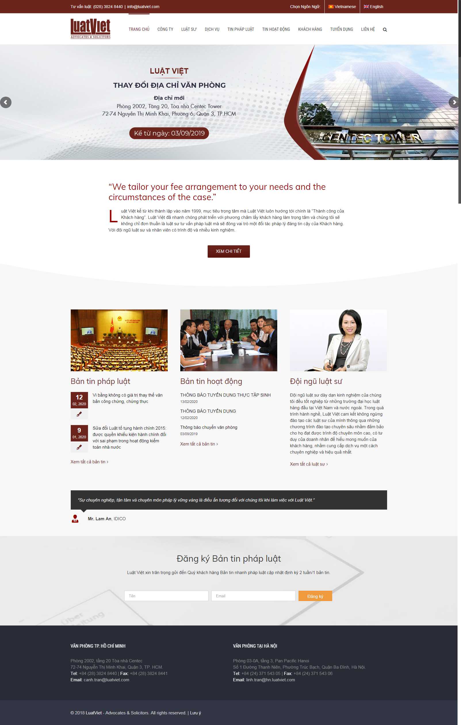 Thiết kế Website văn phòng luật sư - luatviet.com - VietWebGroup.Vn