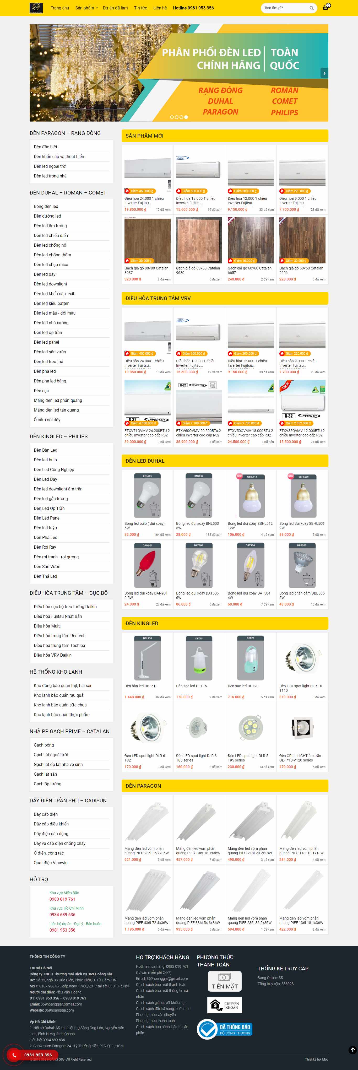 Thiết kế Website quảng cáo đèn led - 369hoanggia.com - VietWebGroup.Vn