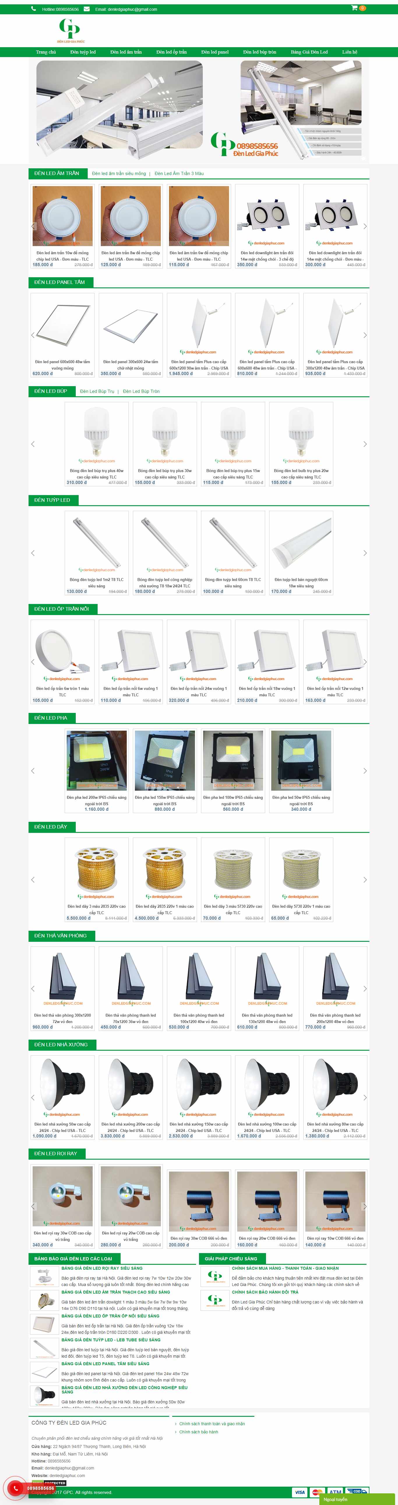 Thiết kế Website quảng cáo đèn led - denledgiaphuc.com - VietWebGroup.Vn
