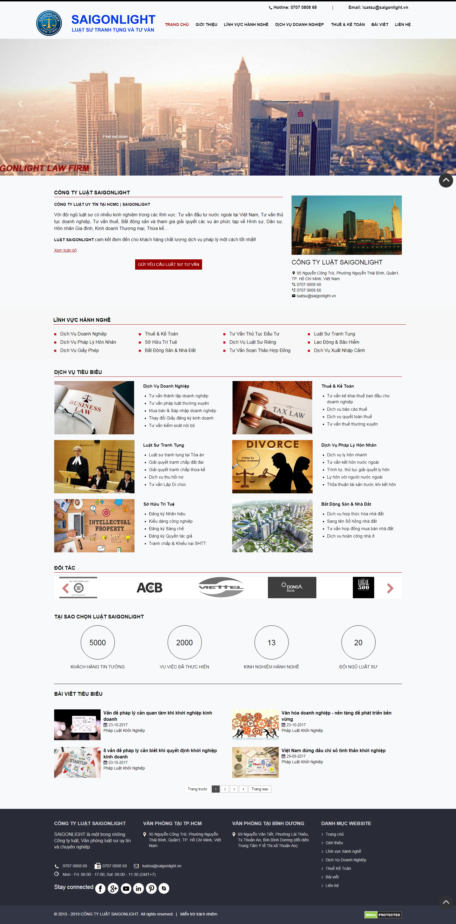 Thiết kế Website văn phòng luật sư - www.sgllaw.vn - VietWebGroup.Vn