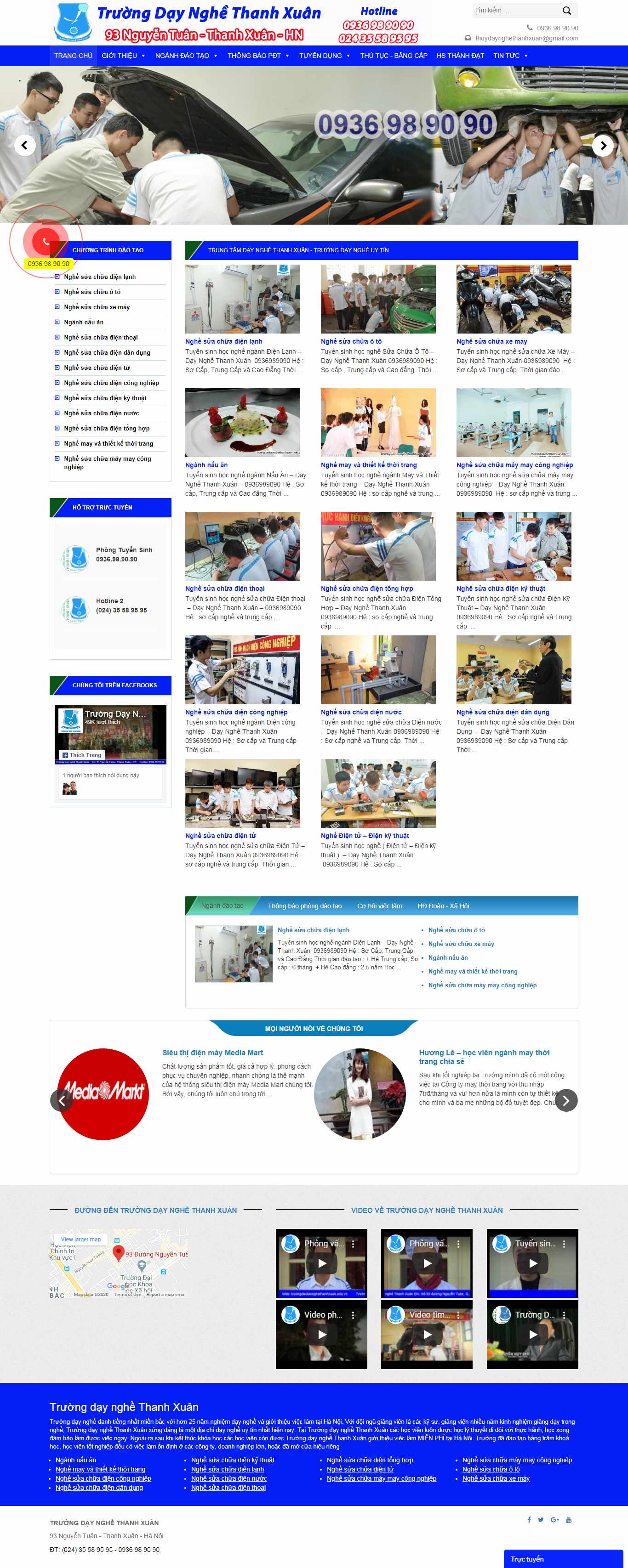 Thiết kế Website trường dạy nghề - đào tạo nghề - truongdaotaonghethanhxuan.edu.vn - VietWebGroup.Vn