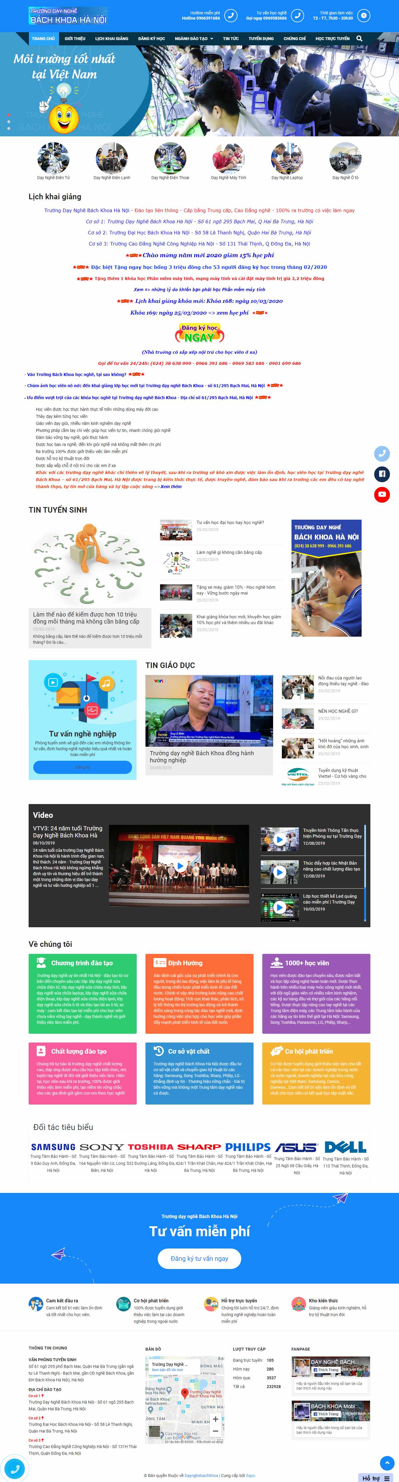 Thiết kế Website trường dạy nghề - đào tạo nghề - truongdaynghebachkhoa.edu.vn - VietWebGroup.Vn