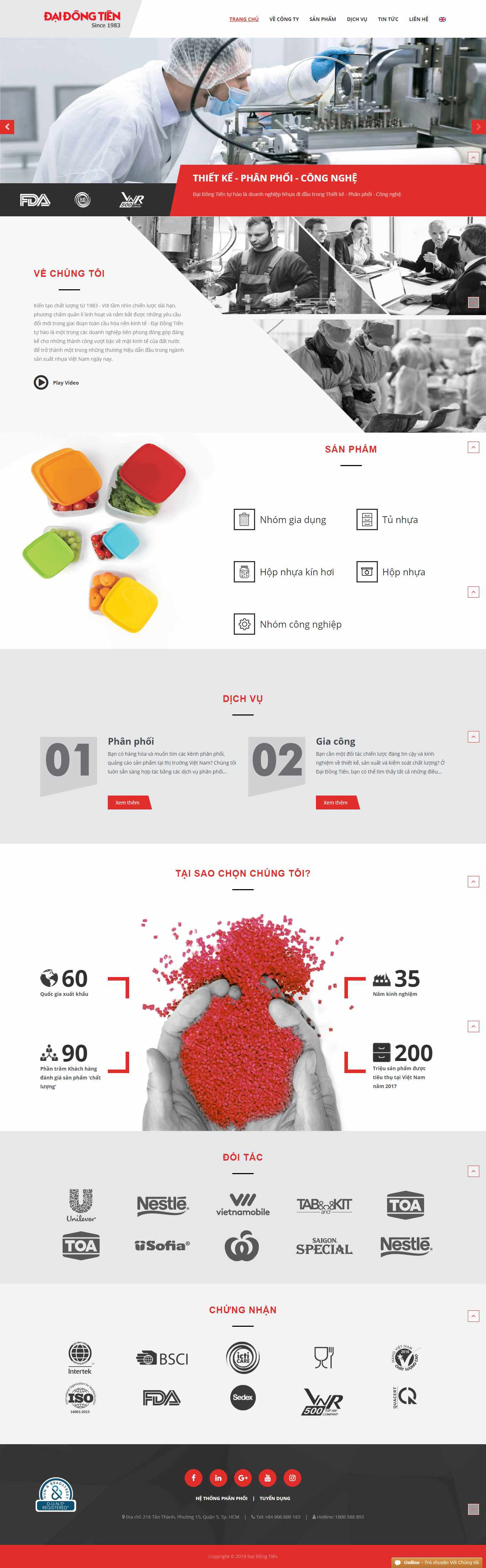 Thiết kế Website giới thiệu doanh nghiệp - www.daidongtien.com.vn - VietWebGroup.Vn