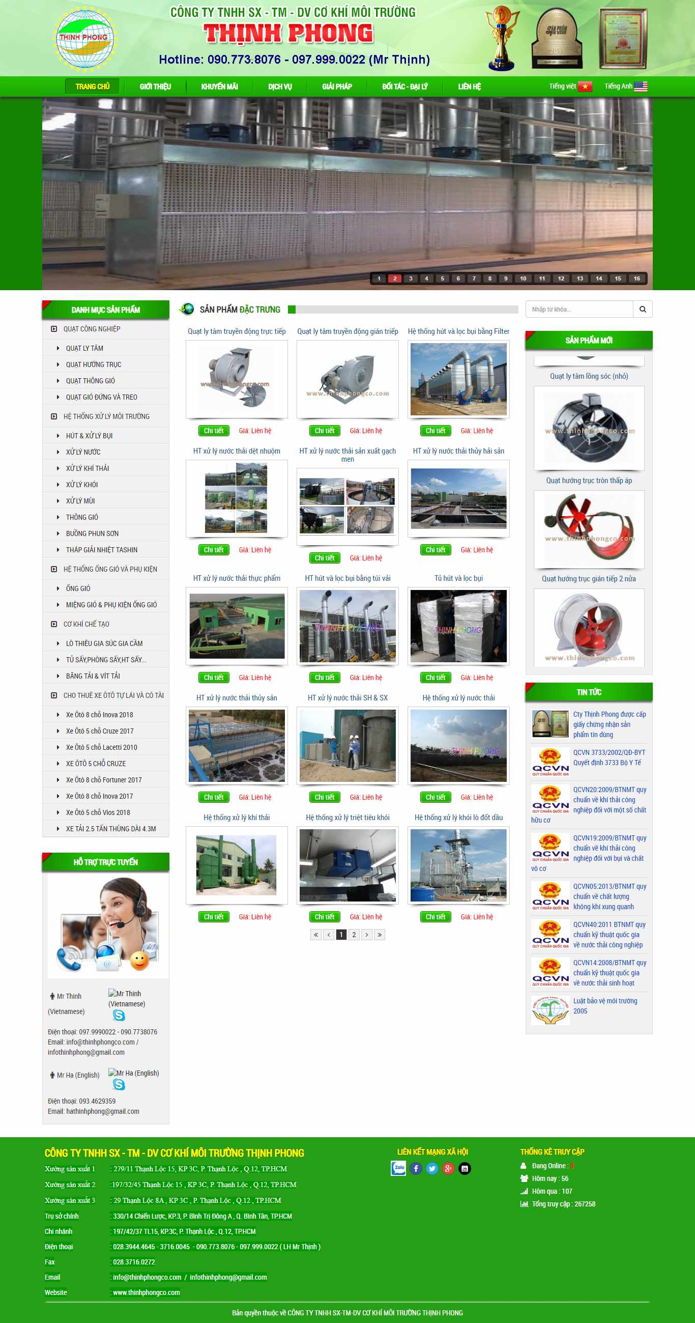 Thiết kế Website giới thiệu doanh nghiệp - thinhphongco.com - VietWebGroup.Vn