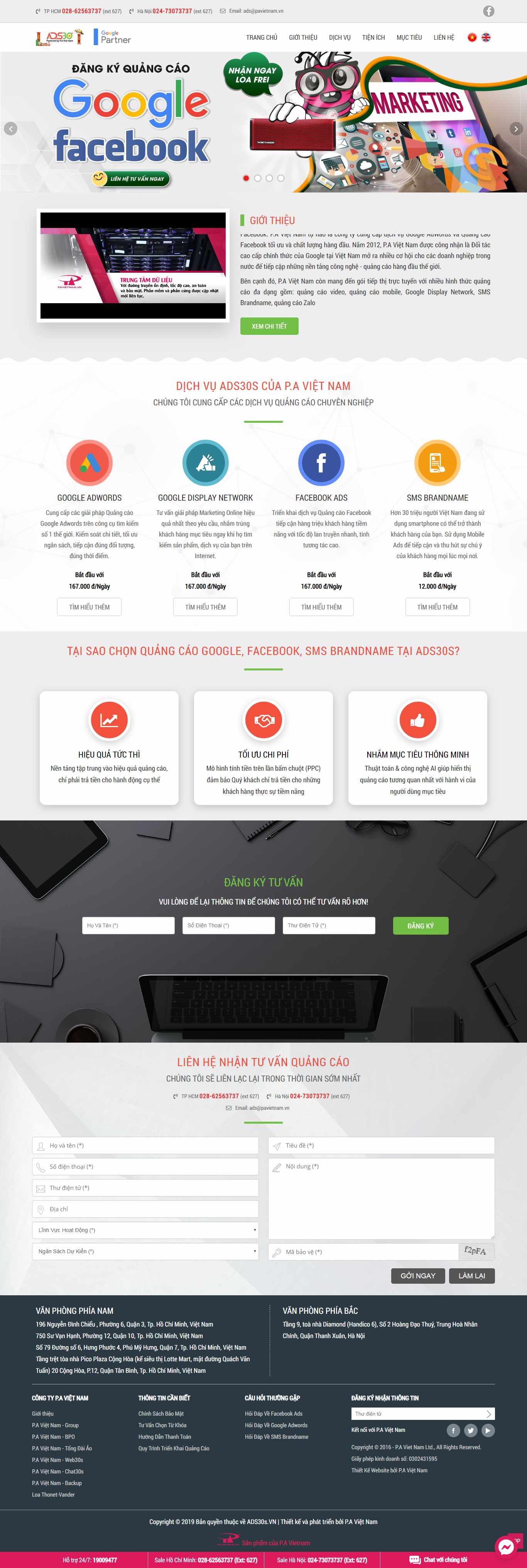 Thiết kế Website quảng cáo online - ads30s.vn - VietWebGroup.Vn