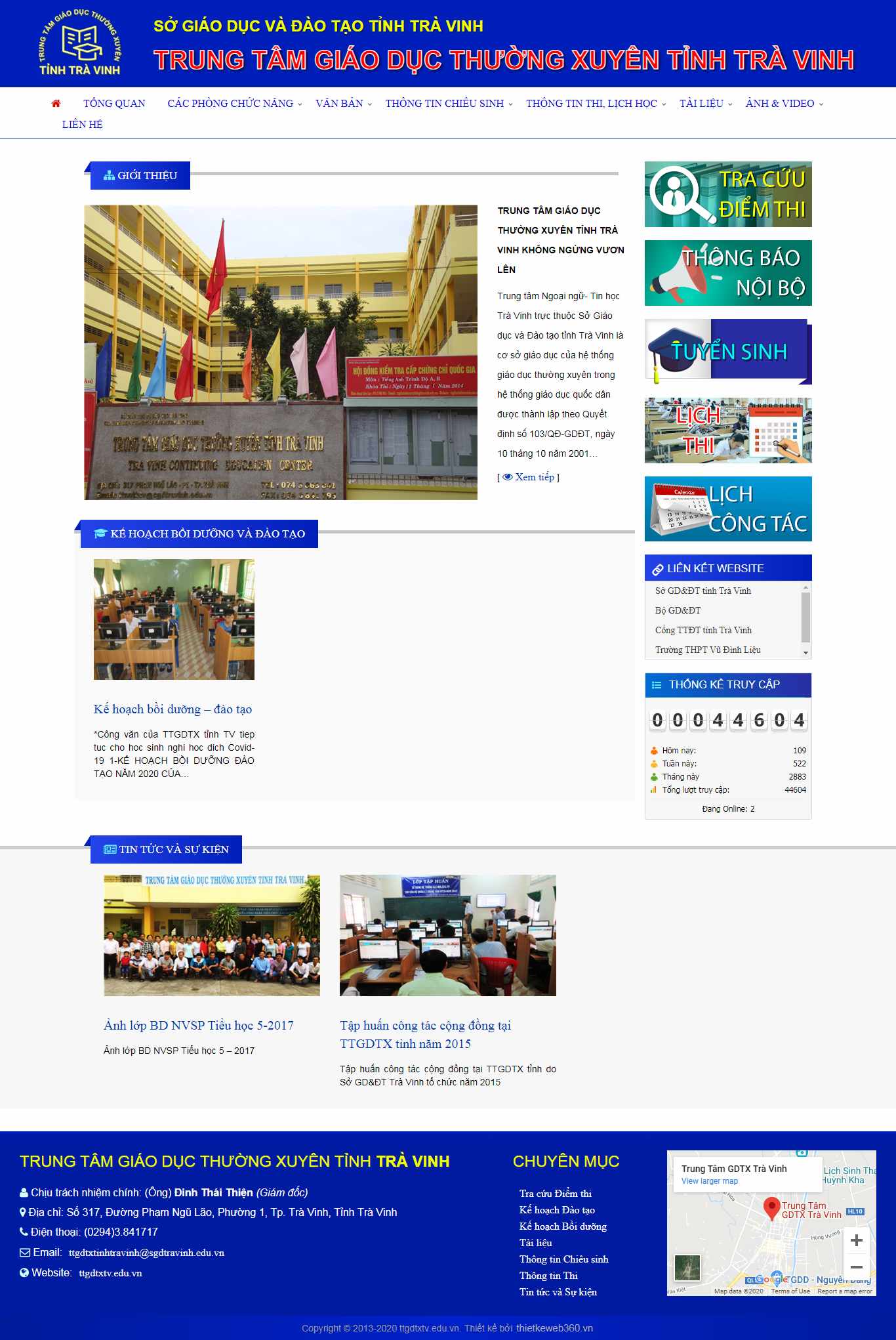 Thiết kế Website trung tâm giáo dục thường xuyên - ttgdtxtv.edu.vn - VietWebGroup.Vn