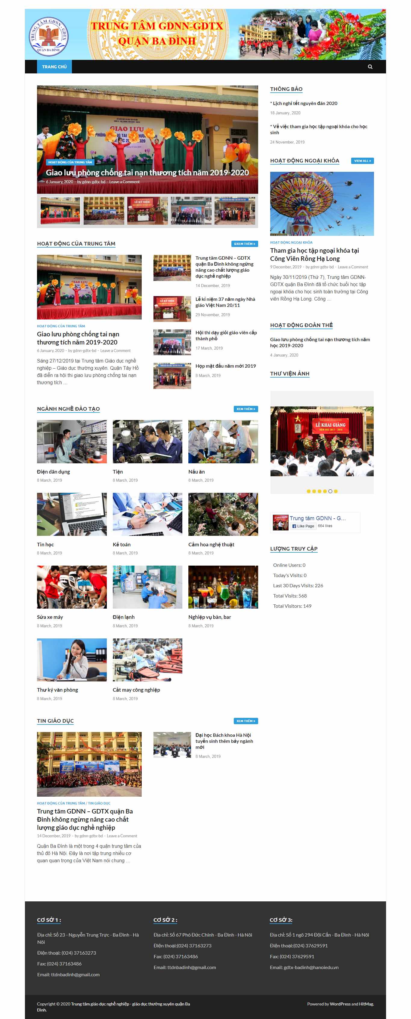 Thiết kế Website trung tâm giáo dục thường xuyên - gdnn-gdtxbadinh.com - VietWebGroup.Vn