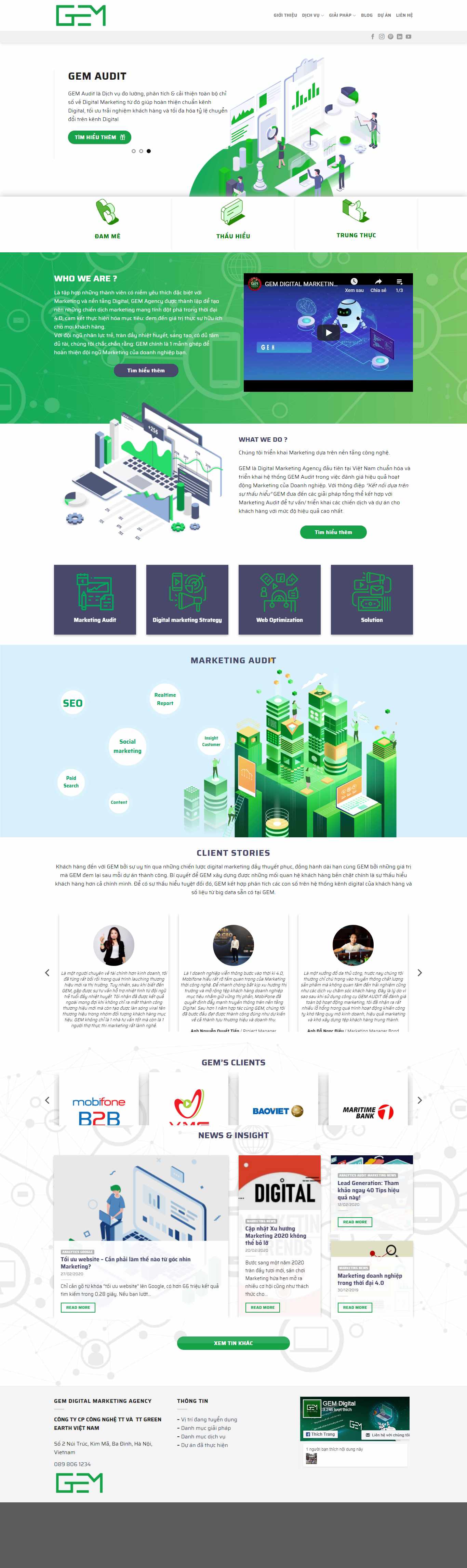 Thiết kế Website công ty truyền thông - gemdigital.vn - VietWebGroup.Vn