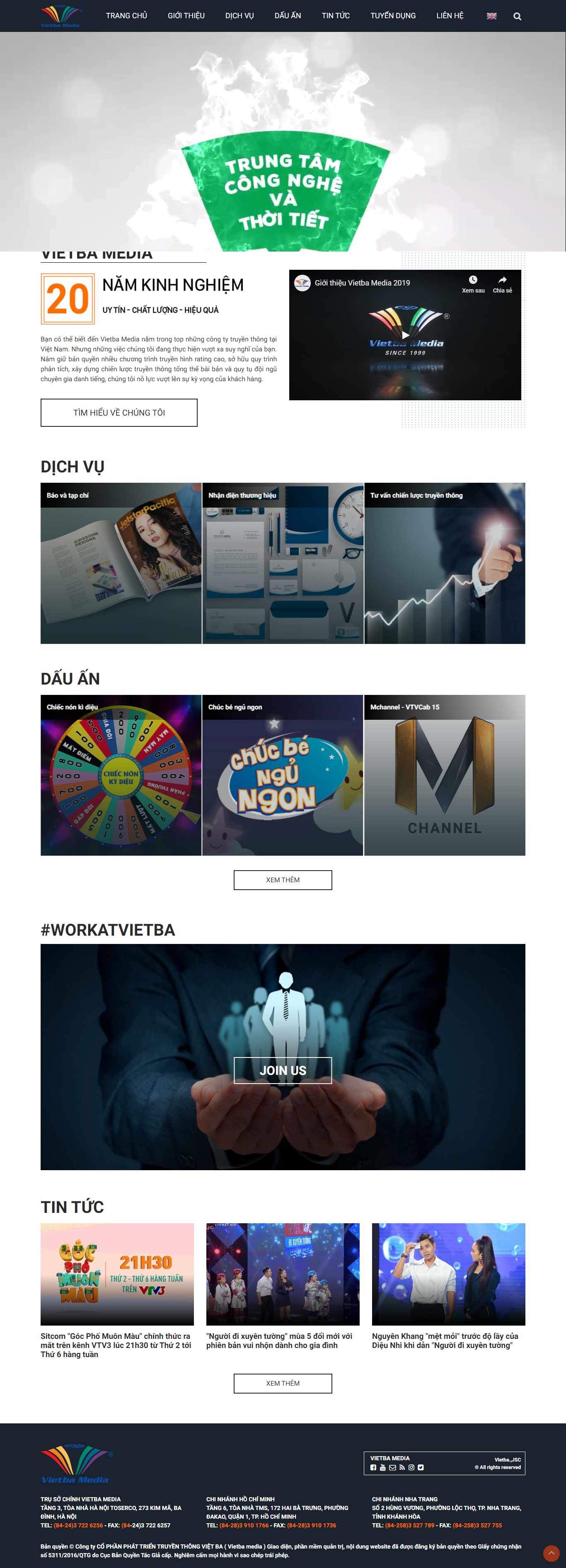 Thiết kế Website công ty truyền thông - www.vietbamedia.com.vn - VietWebGroup.Vn
