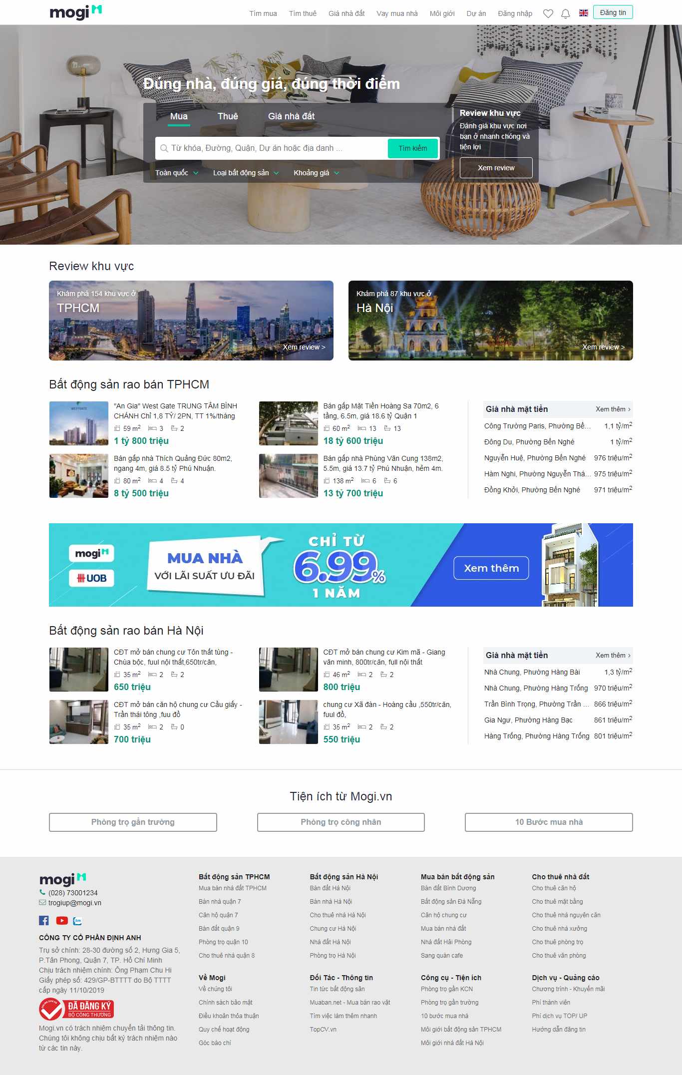 Thiết kế Website cho thuê nhà - mogi.vn - VietWebGroup.Vn