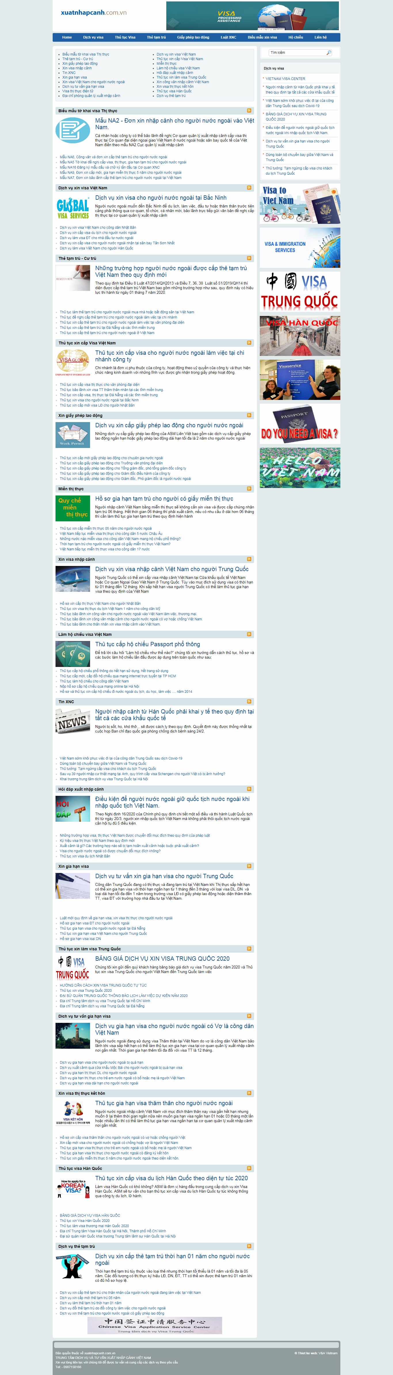 Thiết kế Website xuất nhập cảnh - www.xuatnhapcanh.com.vn - VietWebGroup.Vn