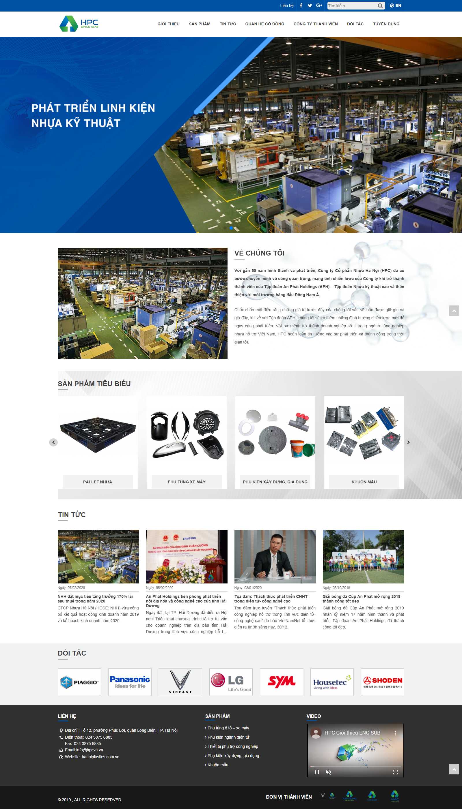 Thiết kế Website công ty may - www.hanoiplastics.com.vn - VietWebGroup.Vn