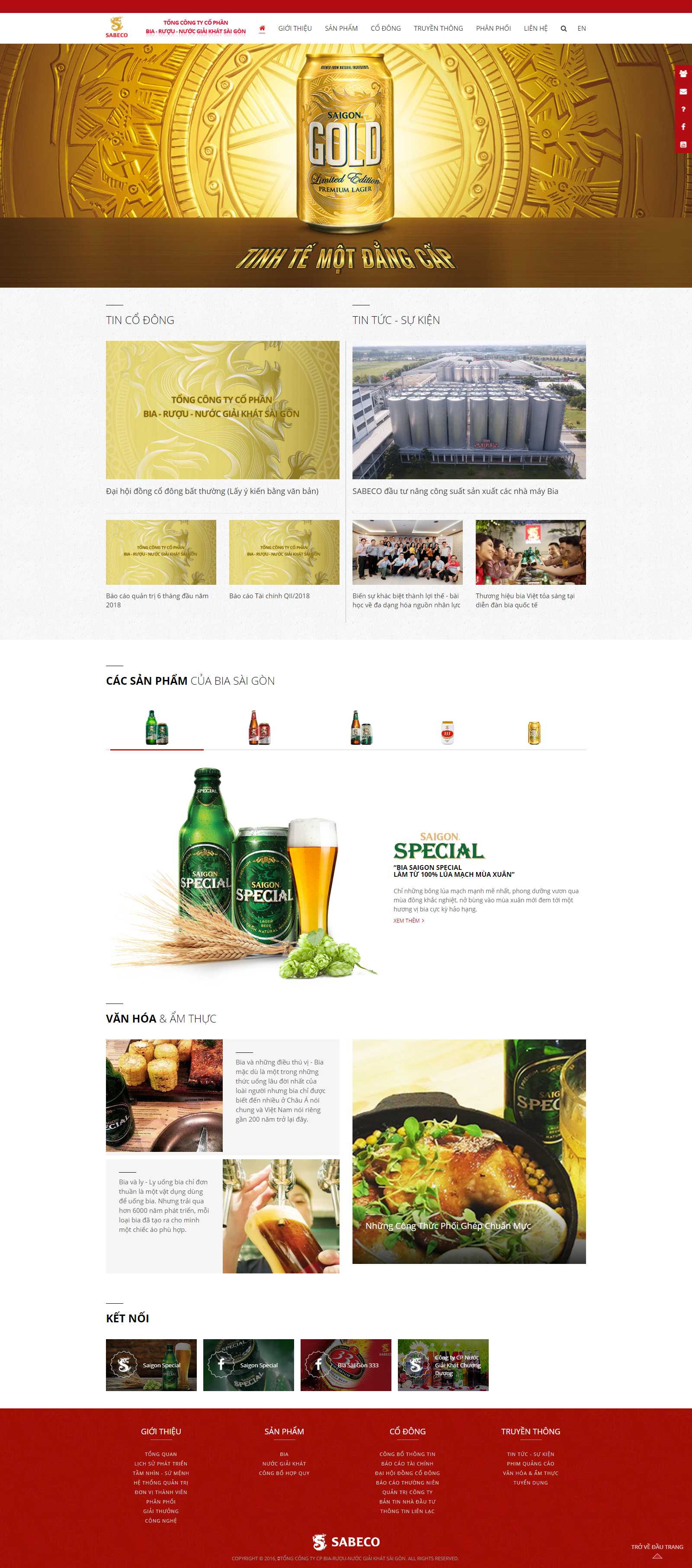 Thiết kế Website công ty may - www.sabeco.com.vn - VietWebGroup.Vn