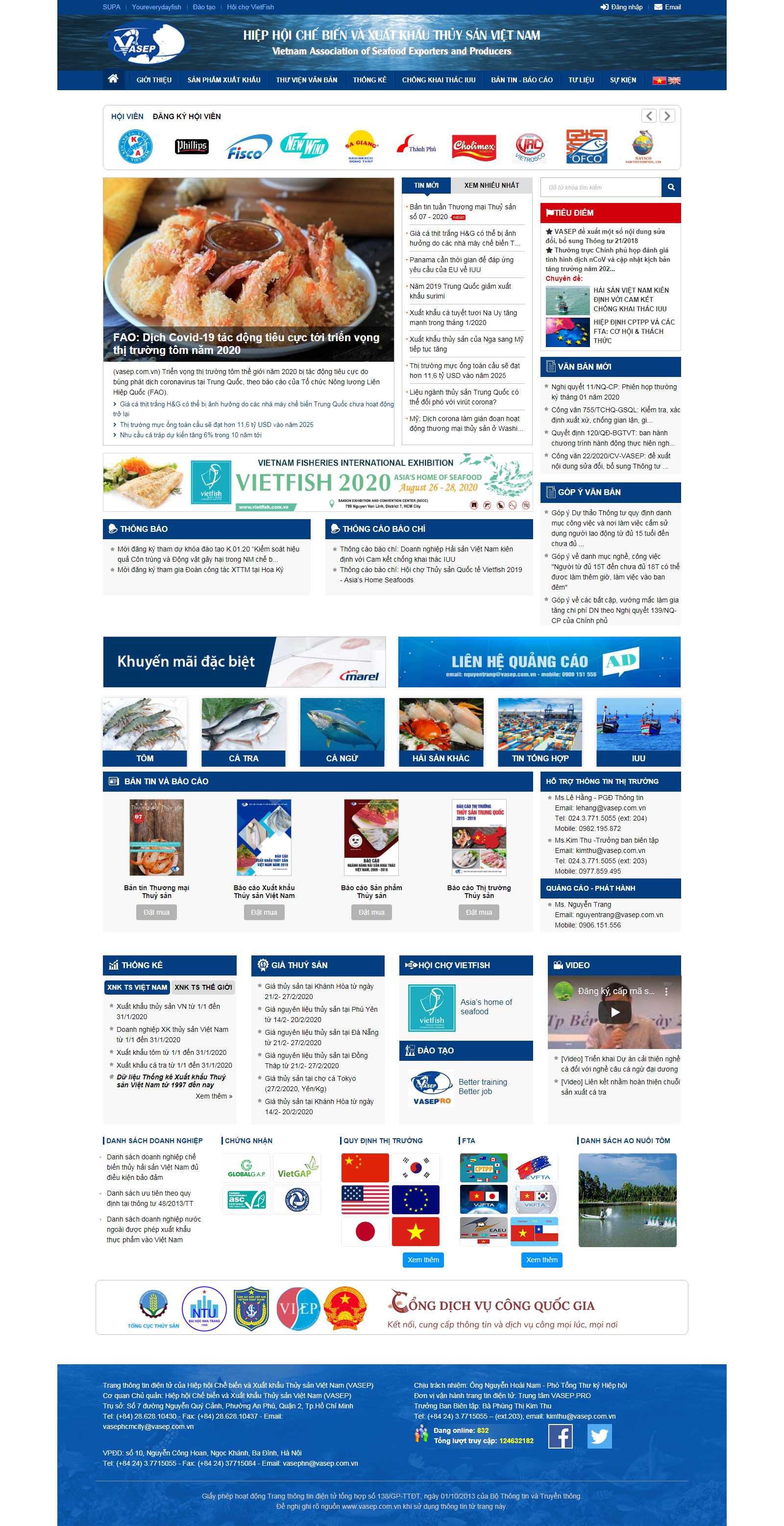 Thiết kế Website thủy hải sản - vasep.com.vn - VietWebGroup.Vn