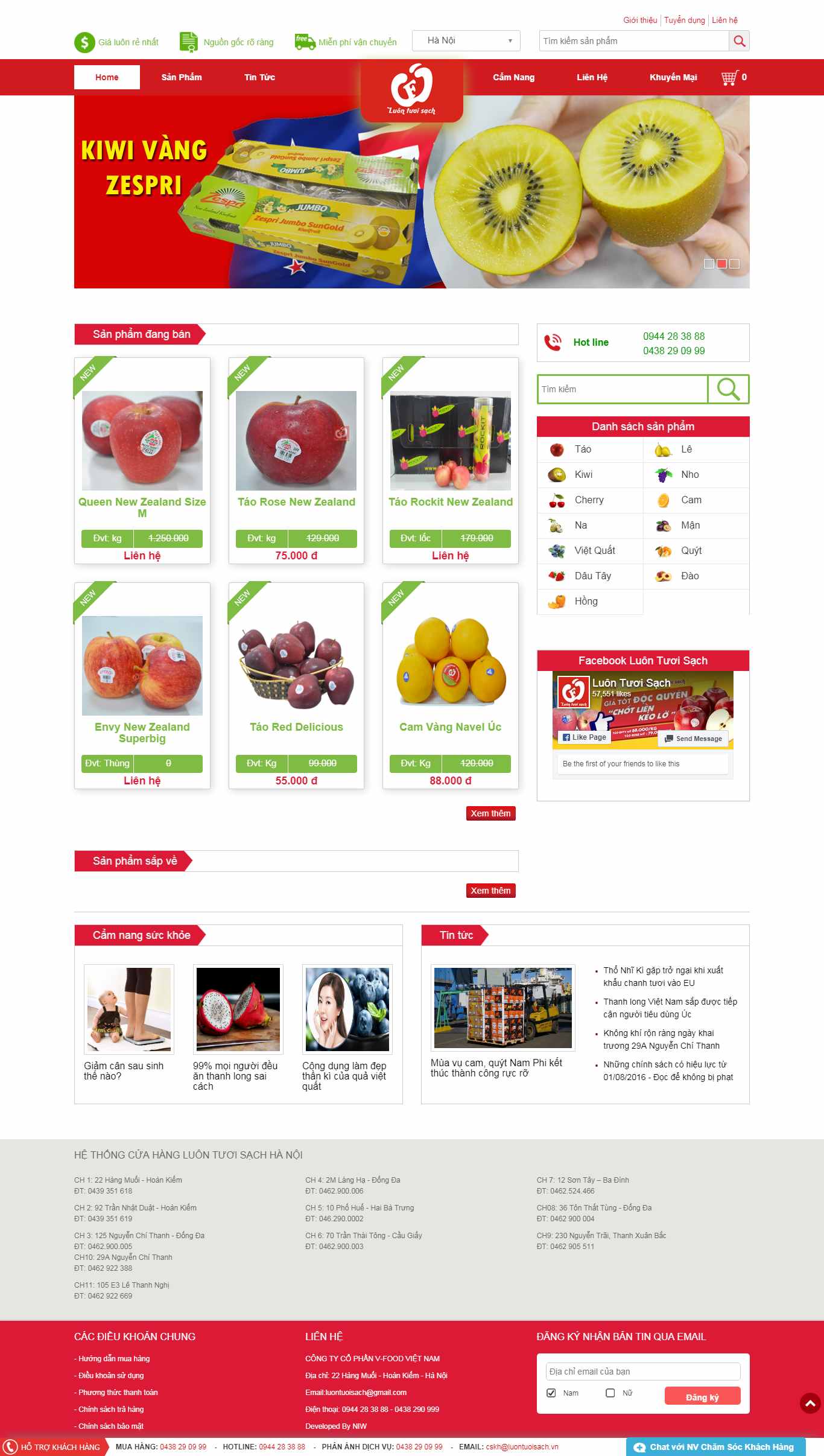 Thiết kế Website bán trái cây - banbuonhoaqua.vn - VietWebGroup.Vn
