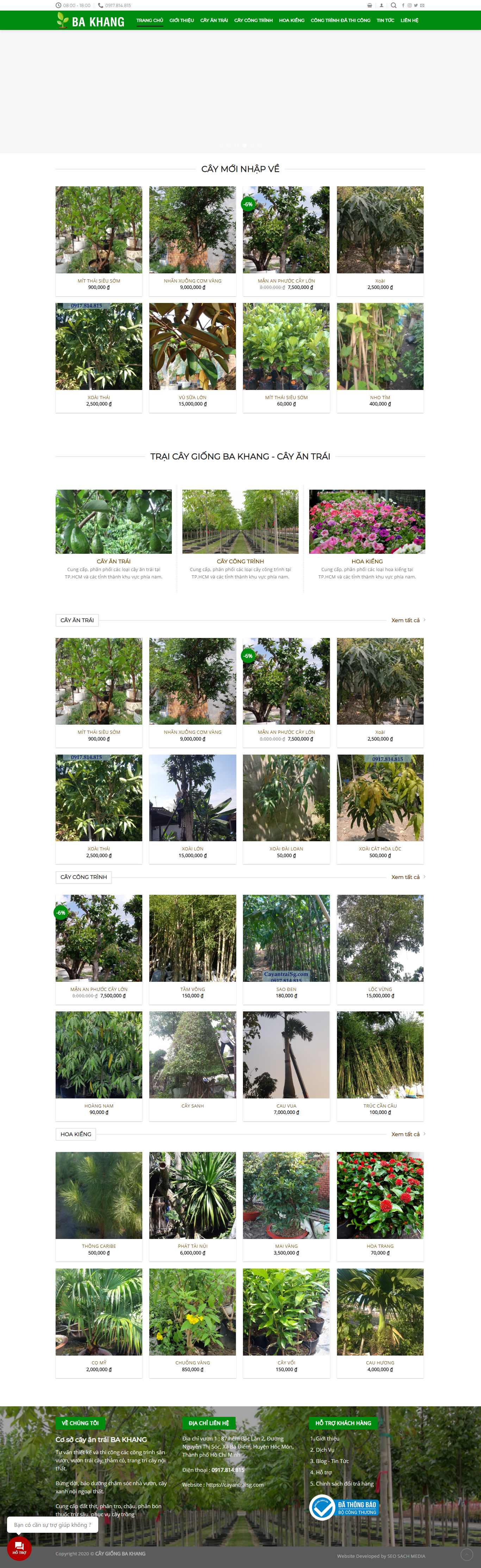 Thiết kế Website bán trái cây - cayantraisg.com - VietWebGroup.Vn