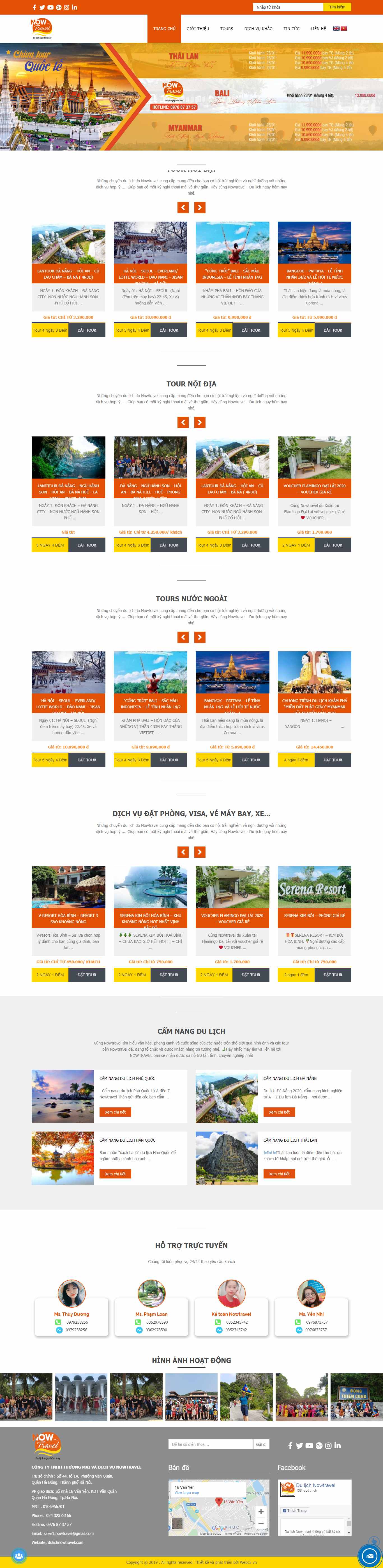Thiết kế Website resort - khu nghỉ dưỡng - dulichnowtravel.com - VietWebGroup.Vn