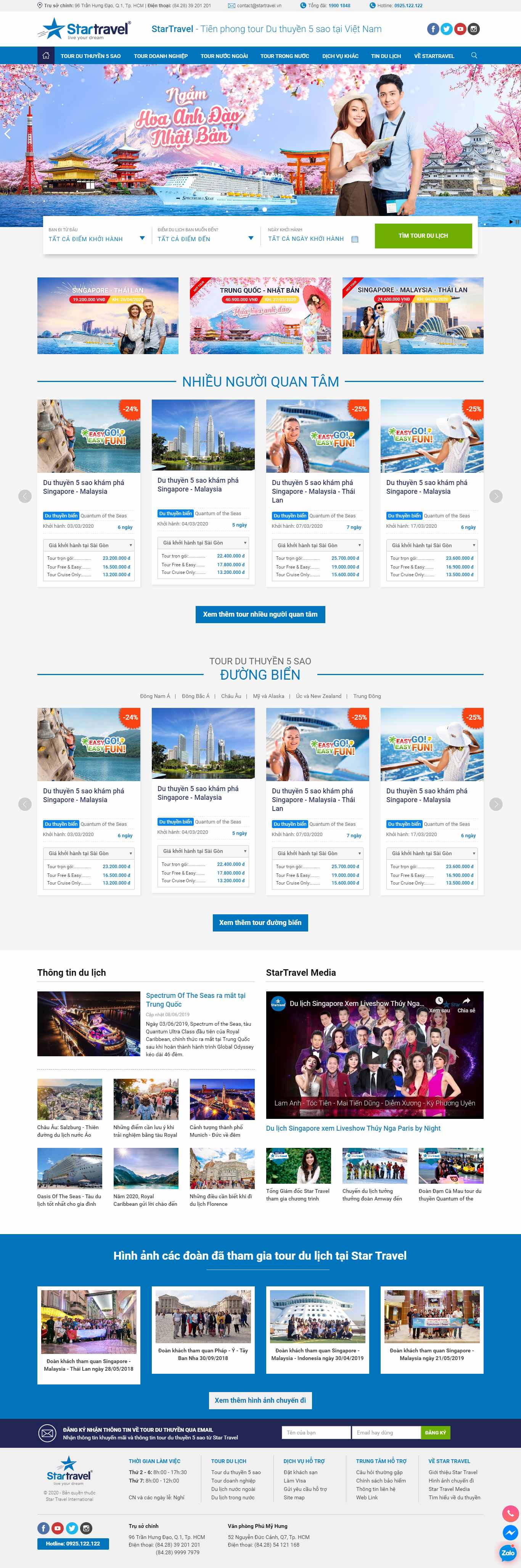 Thiết kế Website đặt tour - thegioidulich.com - VietWebGroup.Vn