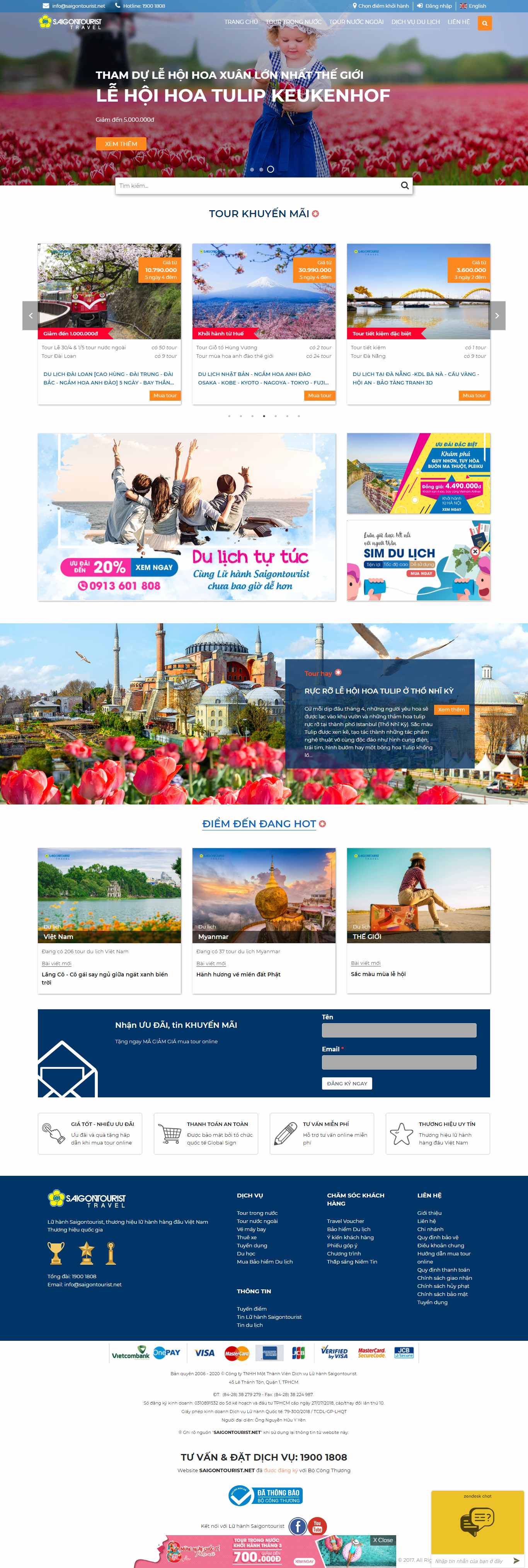 Thiết kế Website đặt tour - www.saigontourist.net - VietWebGroup.Vn