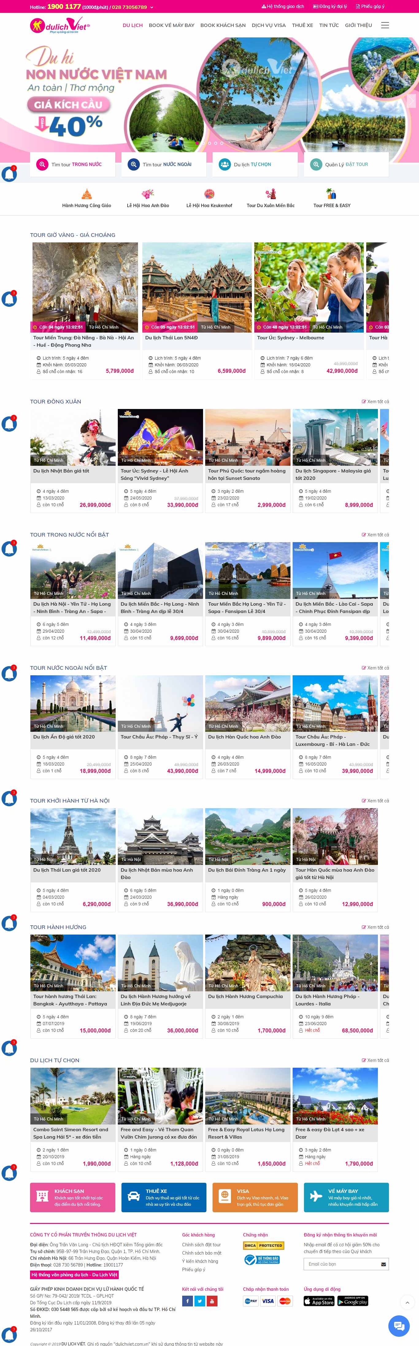 Thiết kế Website đặt tour - dulichviet.com.vn - VietWebGroup.Vn
