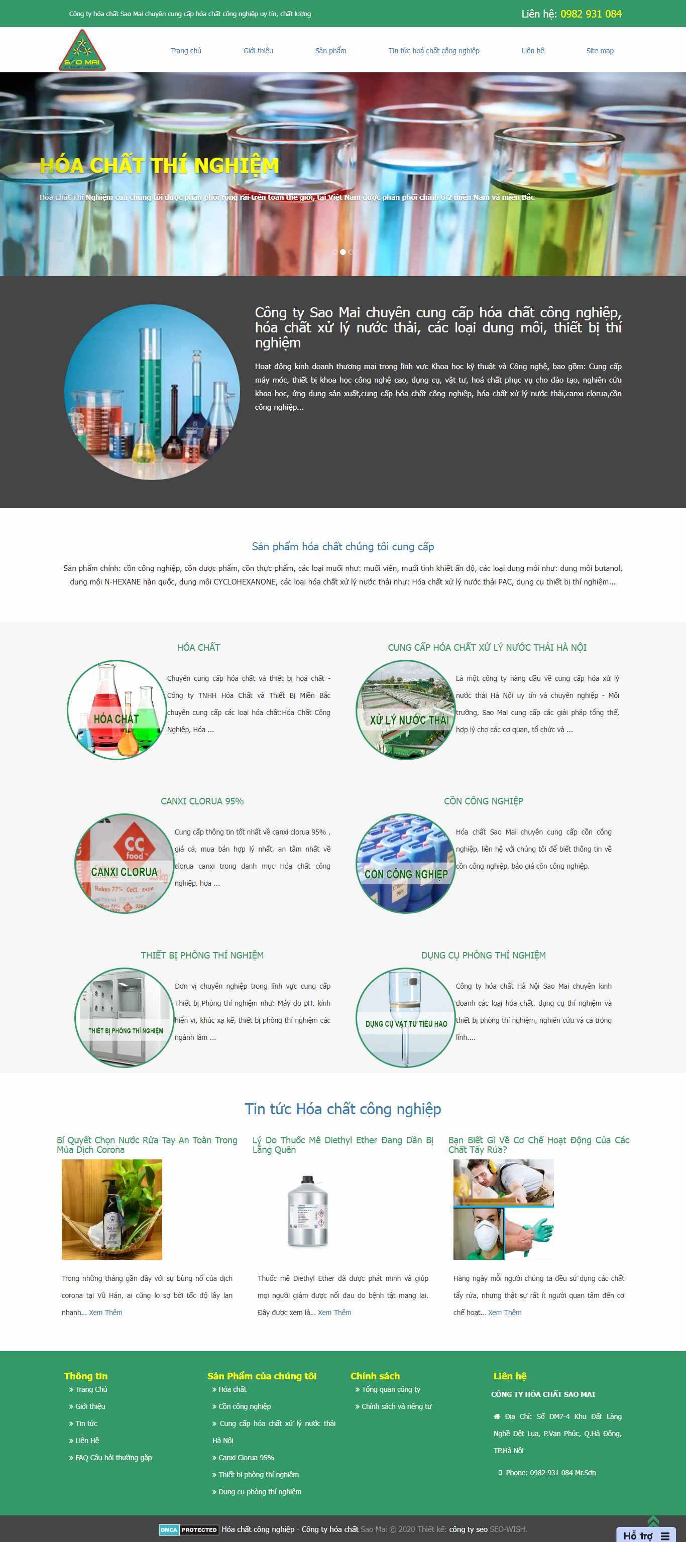 Thiết kế Website hóa chất - hoachatsaomai.com - VietWebGroup.Vn
