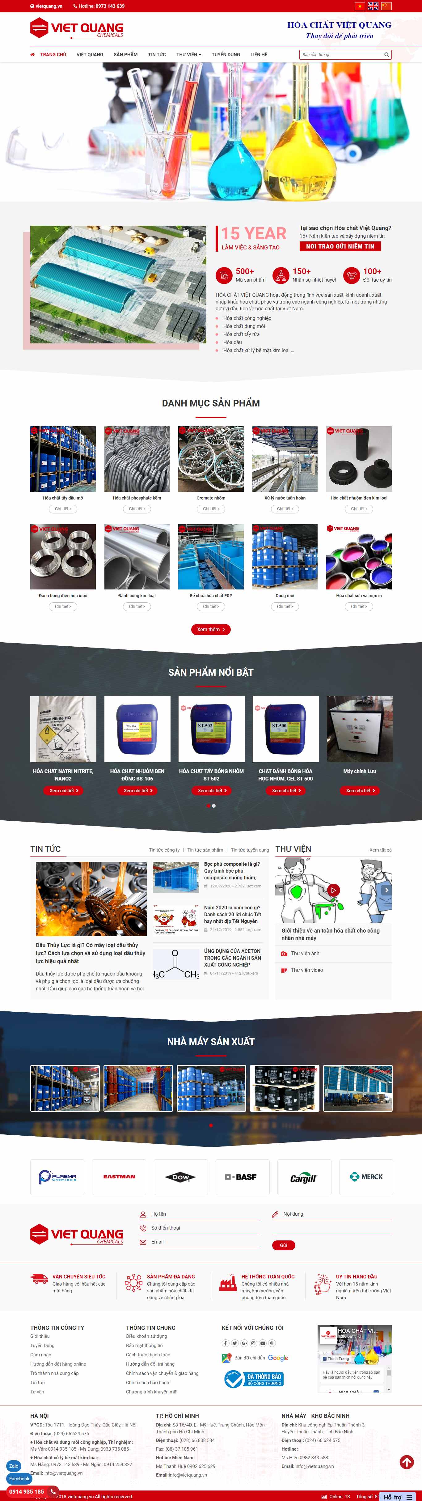 Thiết kế Website hóa chất - vietquang.vn - VietWebGroup.Vn