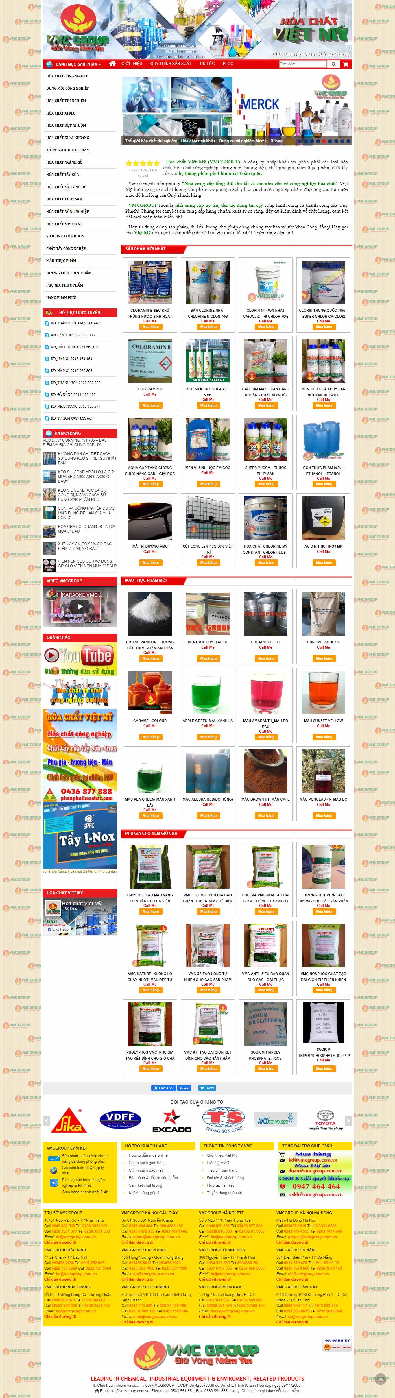 Thiết kế Website hóa chất - phanphoihoachat.vn - VietWebGroup.Vn