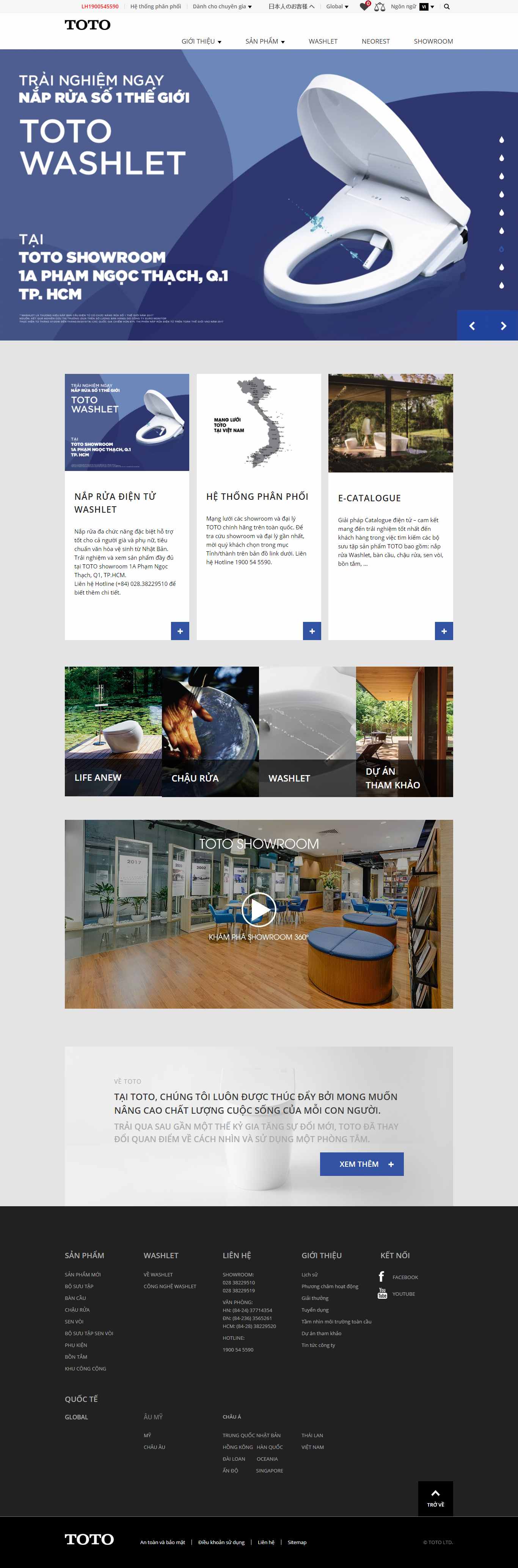 Thiết kế Website thiết bị vệ sinh - vn.toto.com - VietWebGroup.Vn