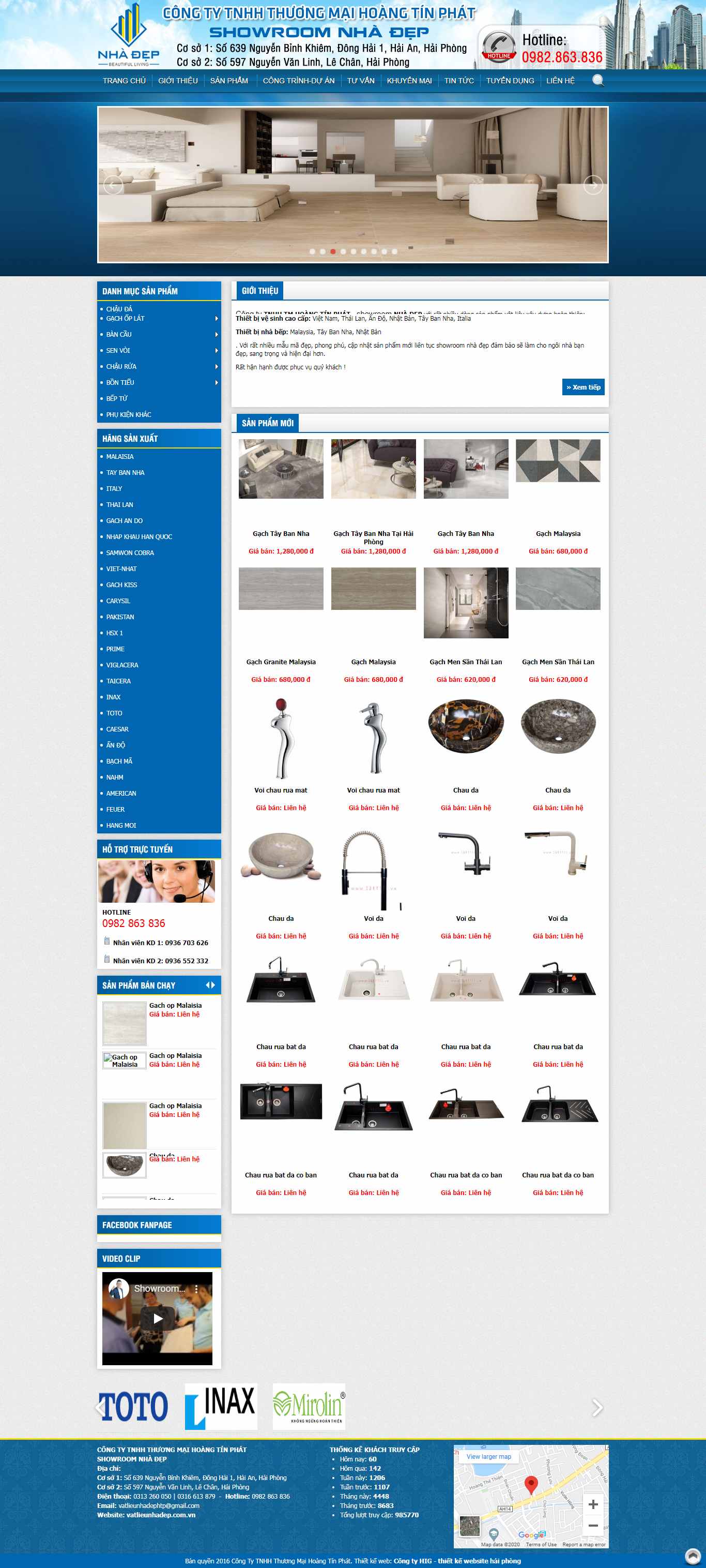Thiết kế Website thiết bị vệ sinh - vatlieunhadep.com.vn - VietWebGroup.Vn
