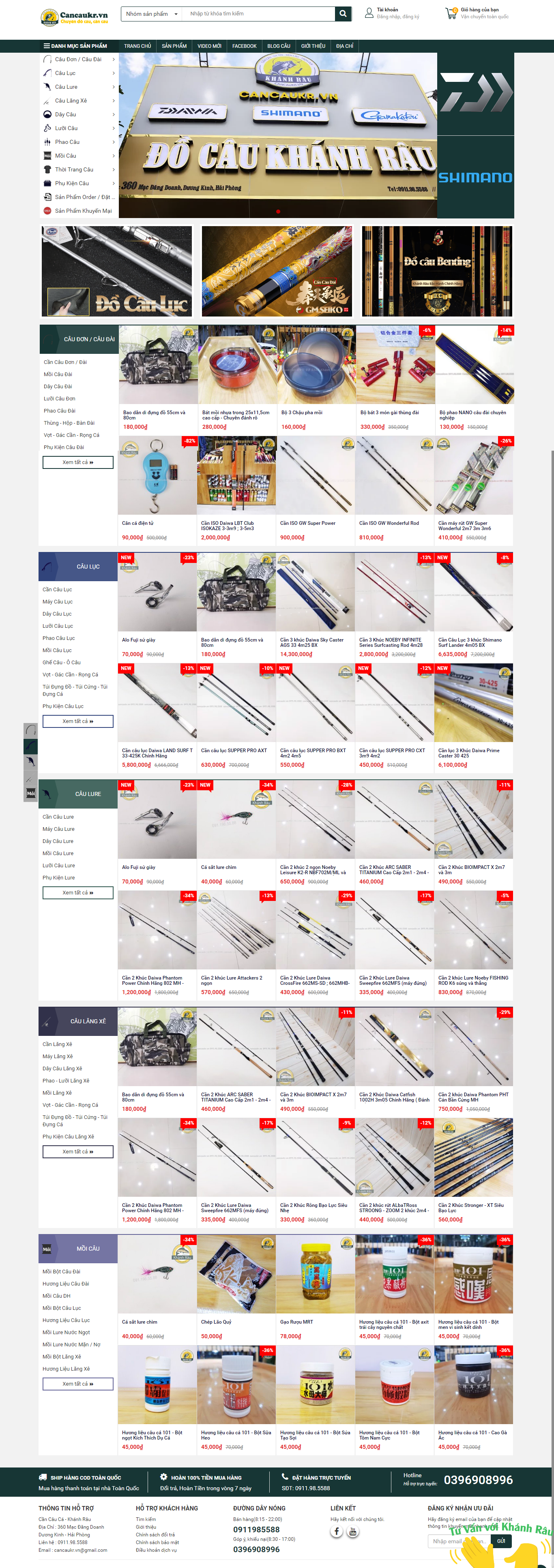 Thiết kế Website cần câu cá - cancaukr.vn - VietWebGroup.Vn
