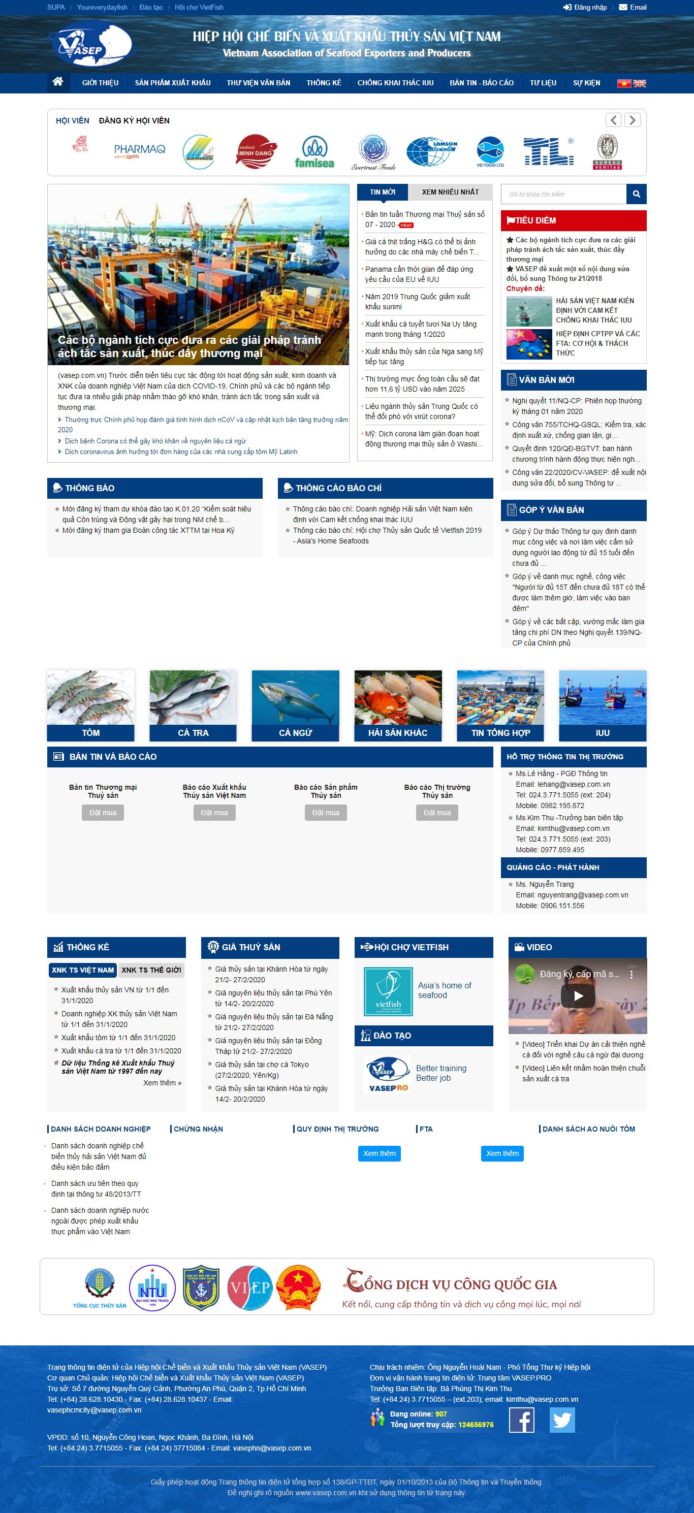 Thiết kế Website thủy hải sản - vasep.com.vn - VietWebGroup.Vn