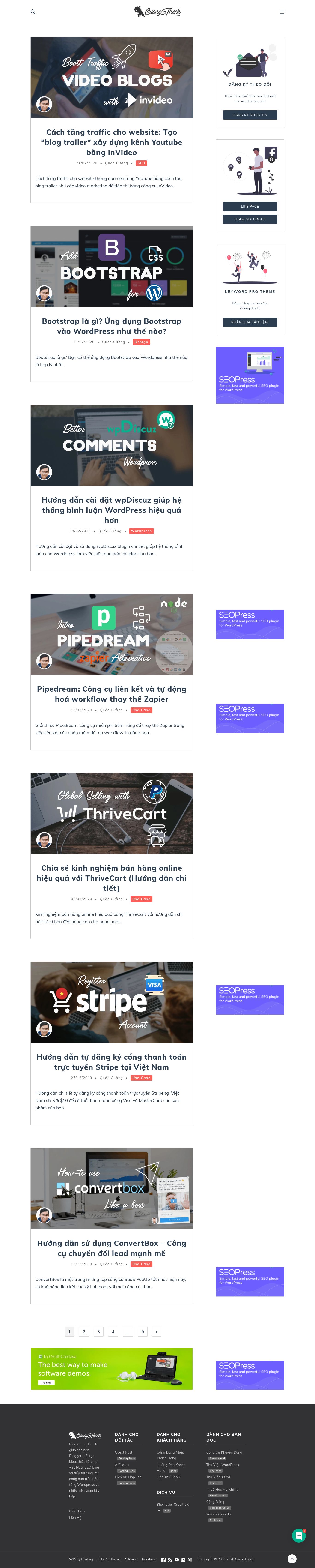 Thiết kế Website nghệ sỹ - cuongthach.com - VietWebGroup.Vn