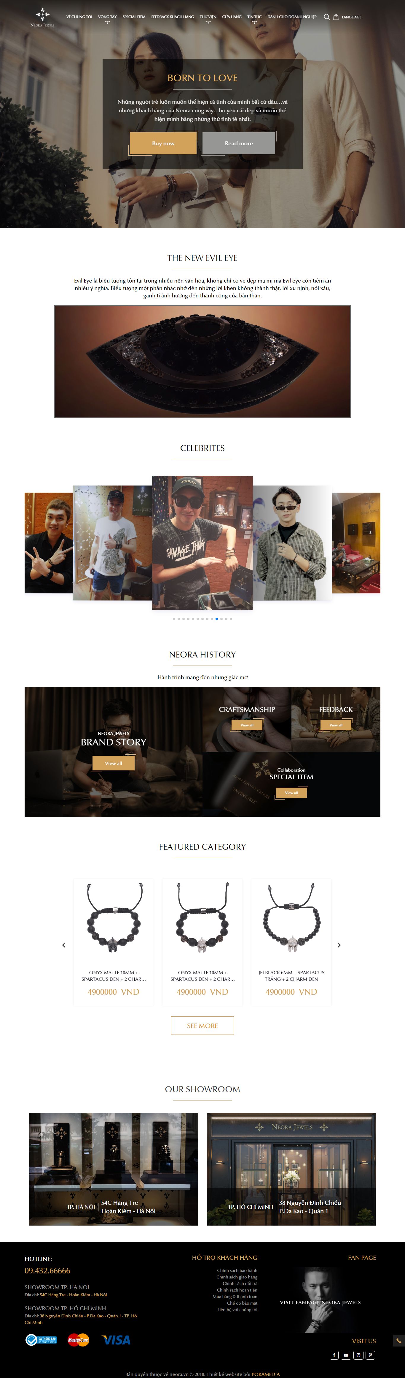 Thiết kế Website vòng tay phong thủy - neora.vn - VietWebGroup.Vn