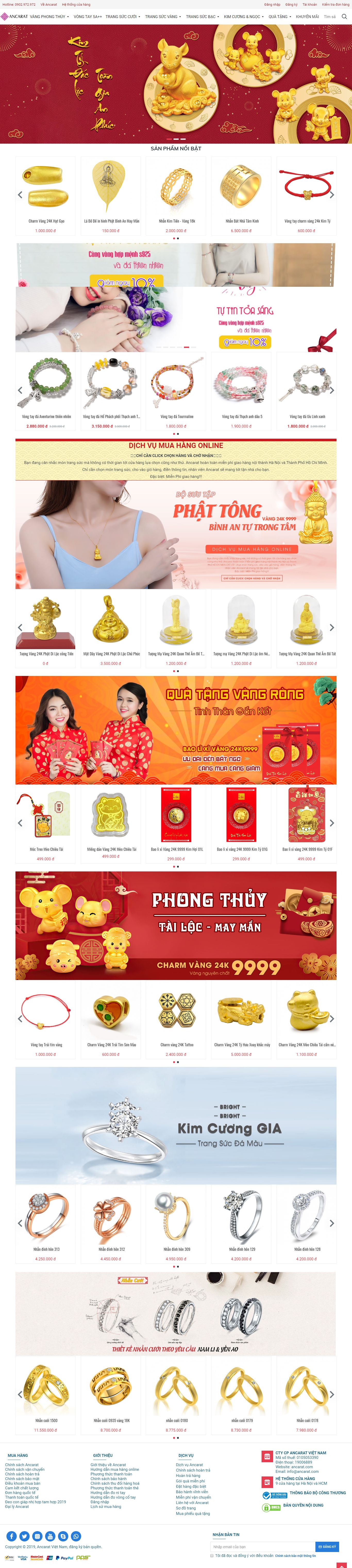 Thiết kế Website vòng tay phong thủy - ancarat.com - VietWebGroup.Vn