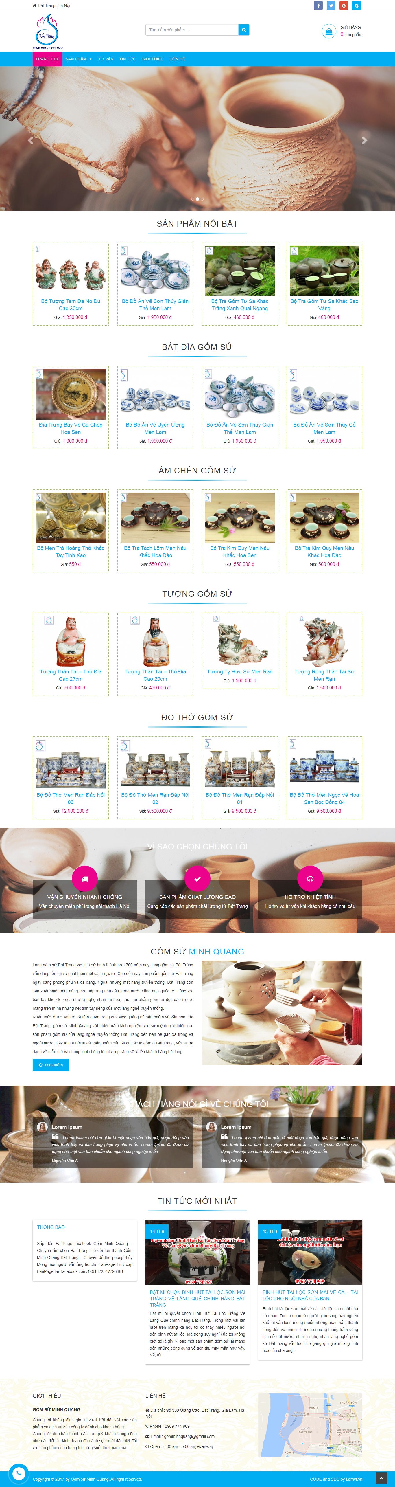 Thiết kế Website đồ gốm sứ - gomsubattrang.org.vn - VietWebGroup.Vn