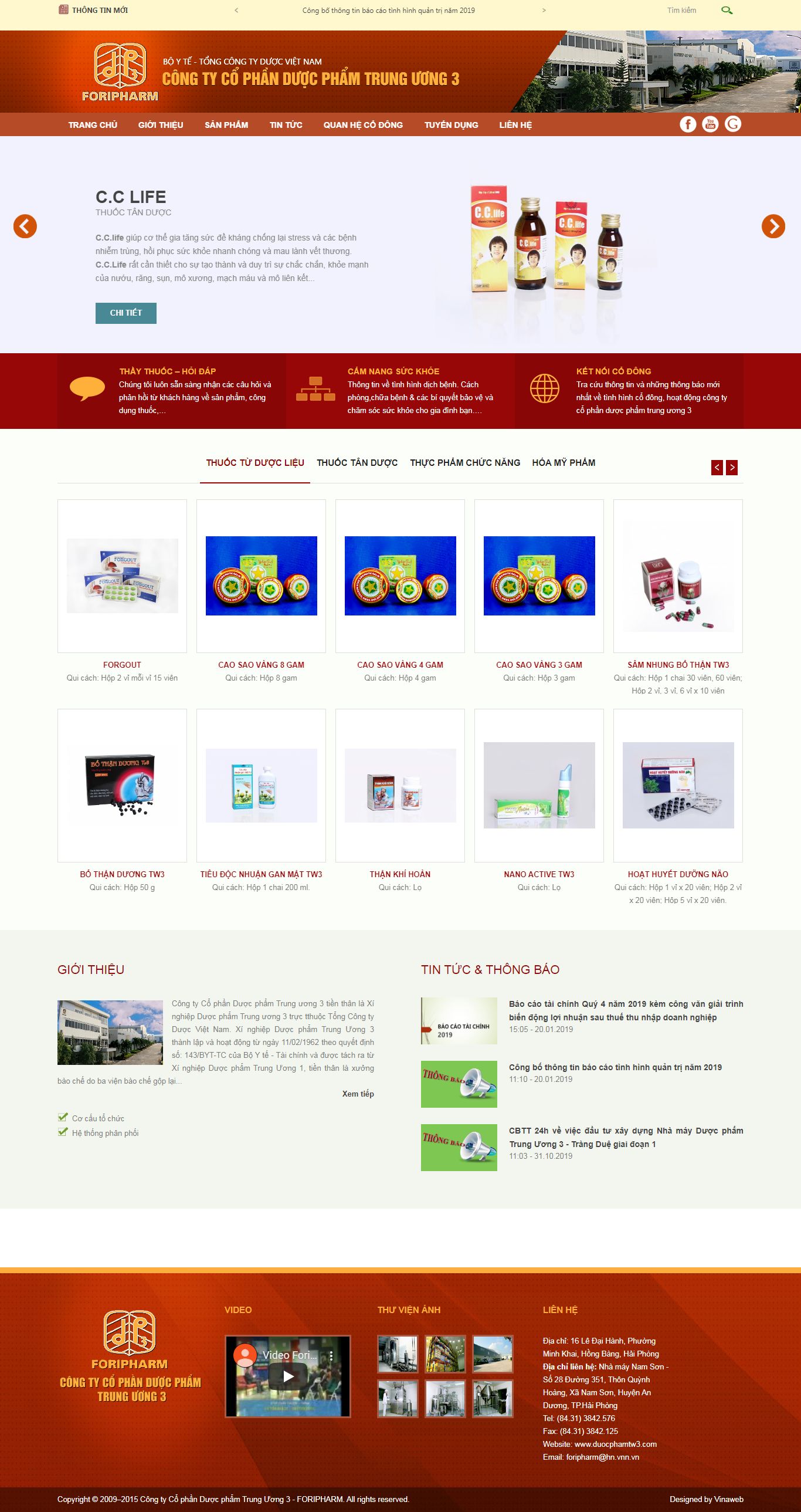 Thiết kế Website dược phẩm - duocphamtw3.com - VietWebGroup.Vn