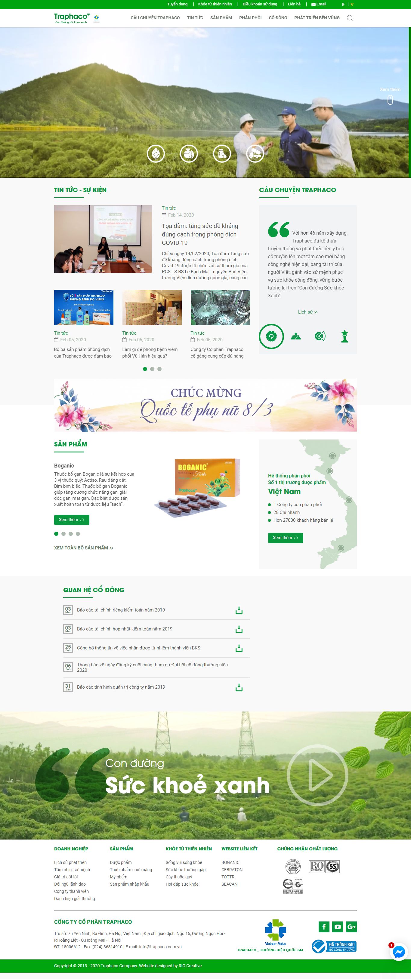 Thiết kế Website dược phẩm - www.traphaco.com.vn - VietWebGroup.Vn