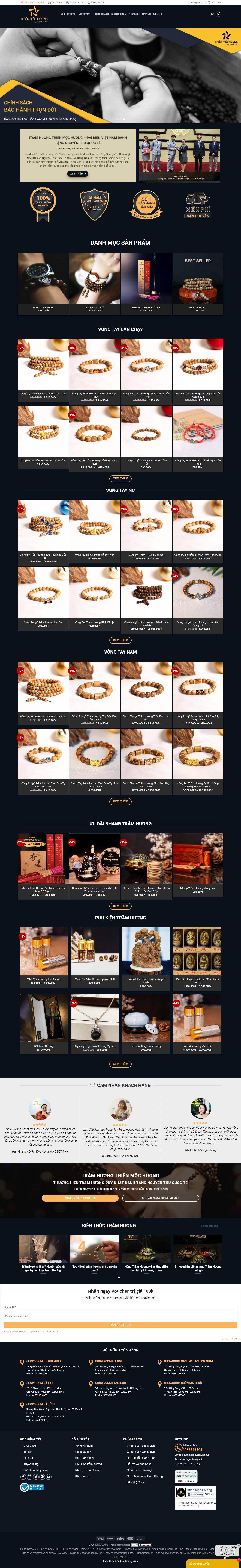 Thiết kế Website bán trầm hương - thienmochuong.com - VietWebGroup.Vn