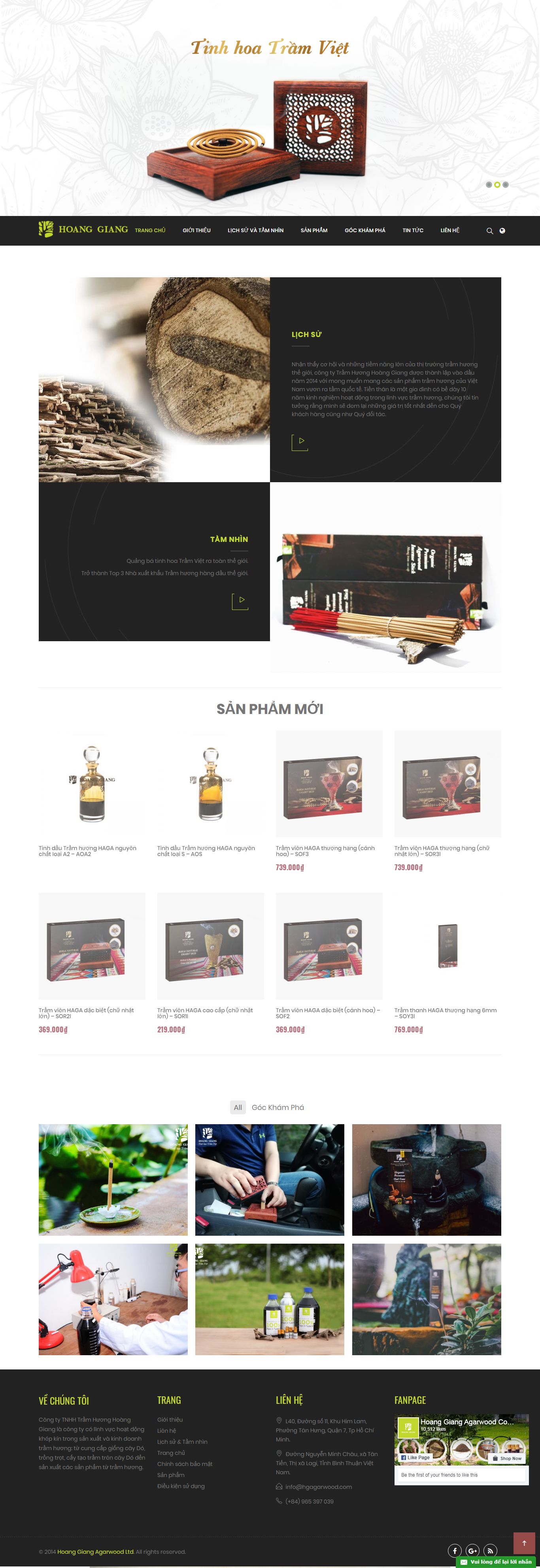 Thiết kế Website bán trầm hương - www.tramhuonghg.com - VietWebGroup.Vn