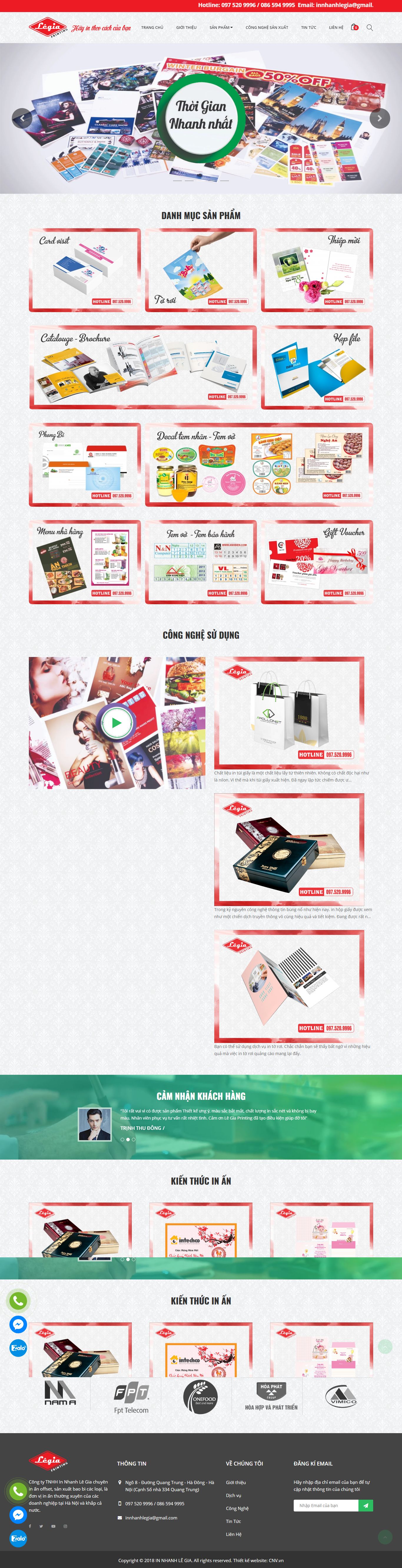 Thiết kế Website in card visit - innhanhlegia.com - VietWebGroup.Vn