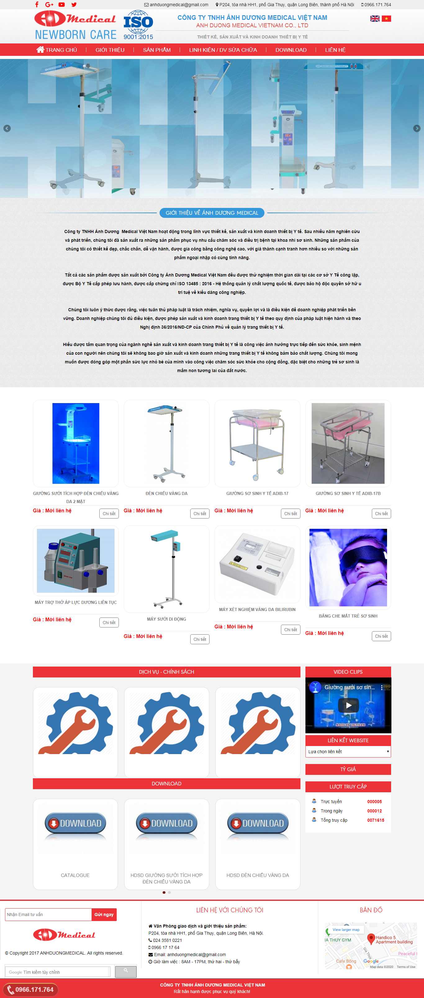 Thiết kế Website thiết bị y tế - anhduongmedical.com - VietWebGroup.Vn