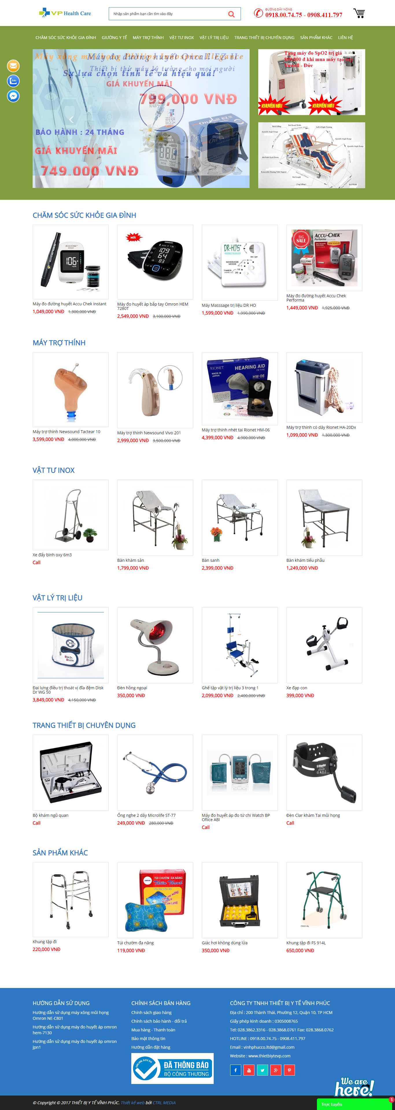 Thiết kế Website thiết bị y tế - thietbiytevp.com - VietWebGroup.Vn