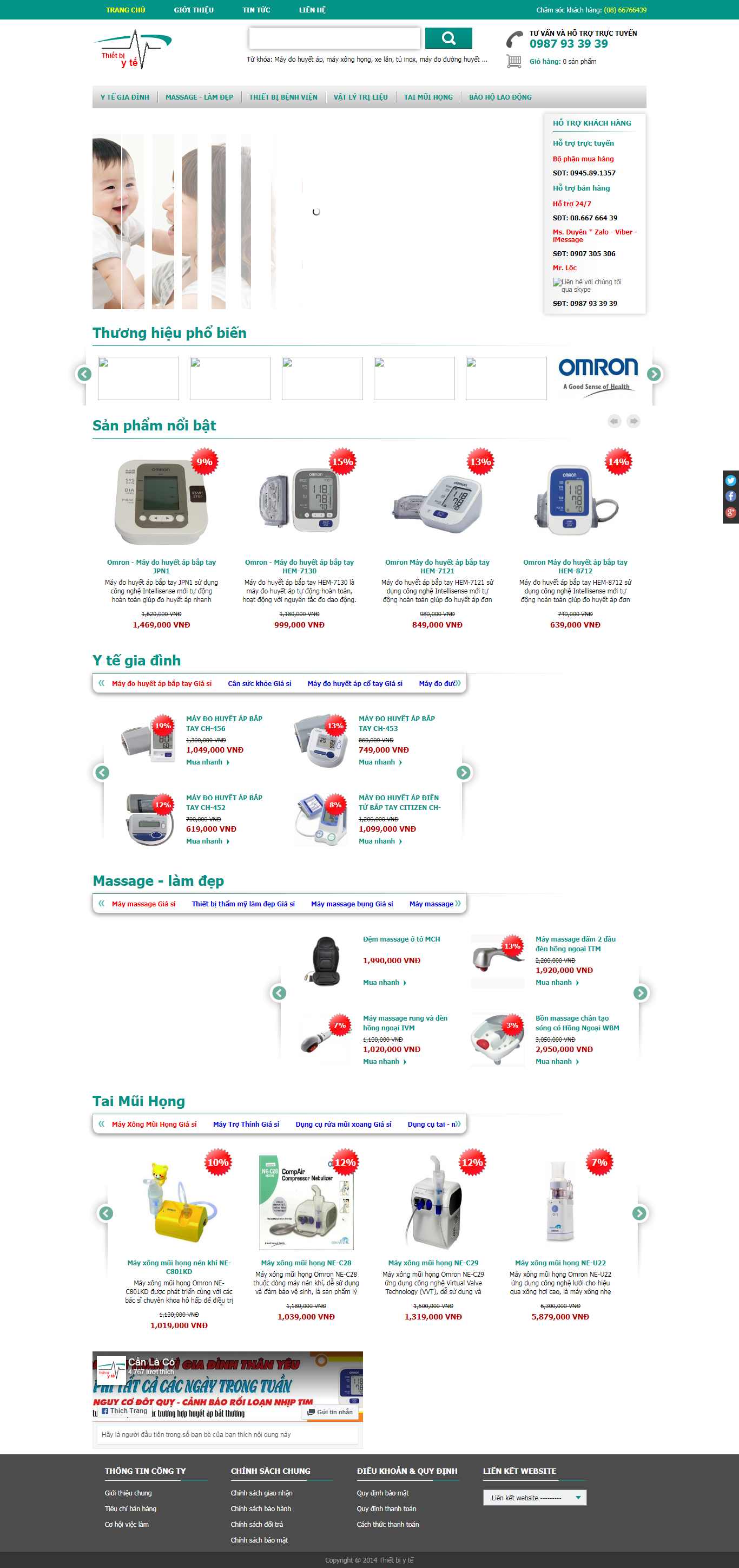 Thiết kế Website dụng cụ y tế - thietbi-yte.com - VietWebGroup.Vn